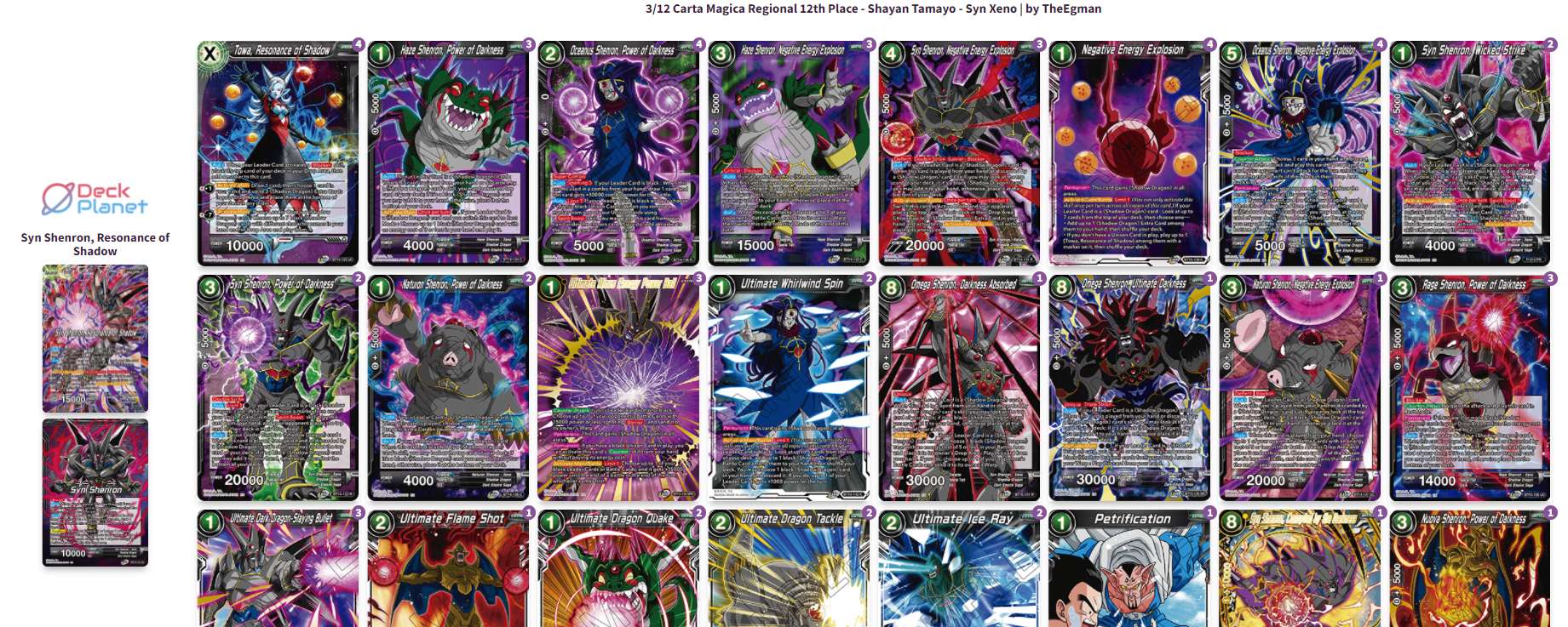 Decklist de Shayan Tamayo