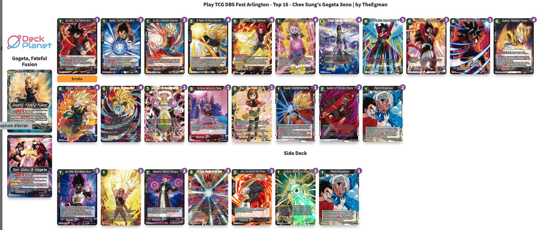 Decklist de Chee Sung