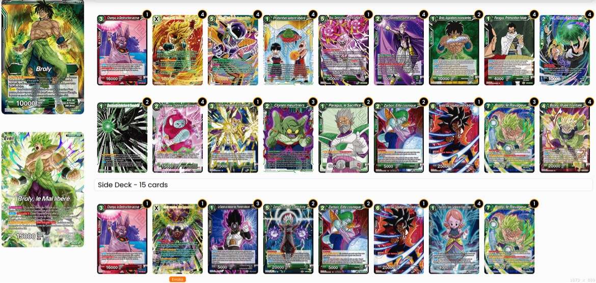 Decklist de Guillaume Bouin