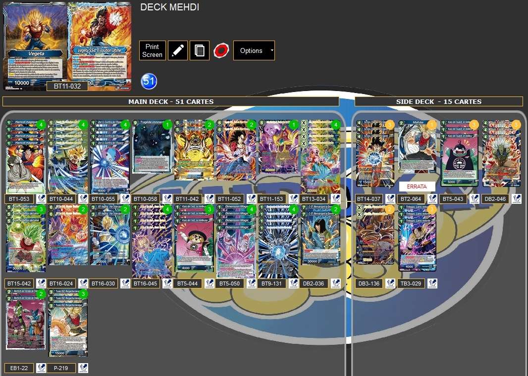 Decklist de Mehdi Belmimoun