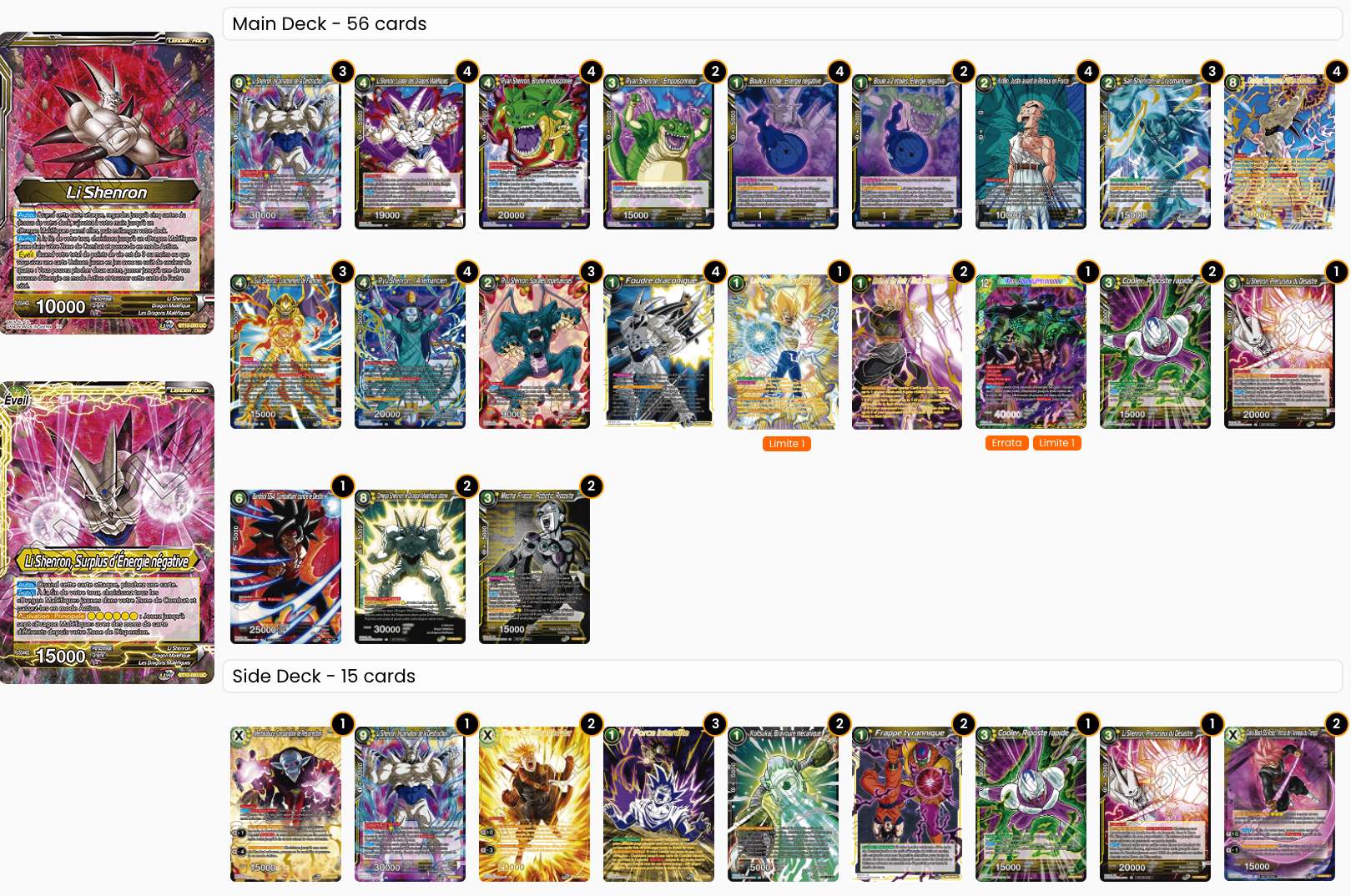 Decklist de Stevens Tissier