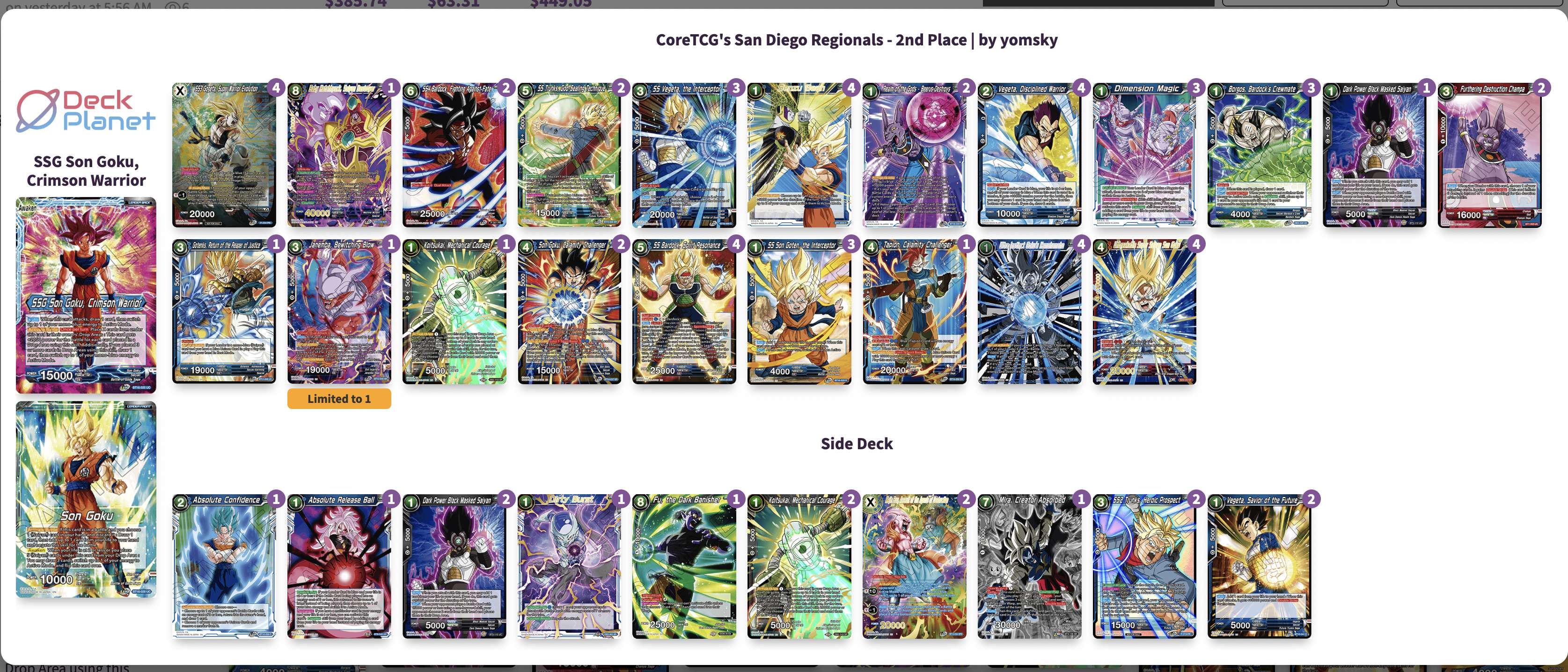 Decklist de Markus Kantarci