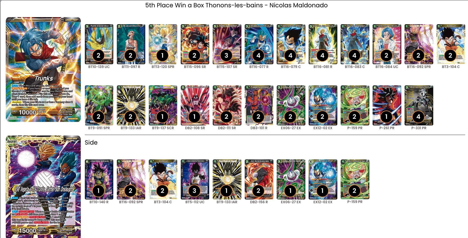 Decklist de Nicolas Maldonado