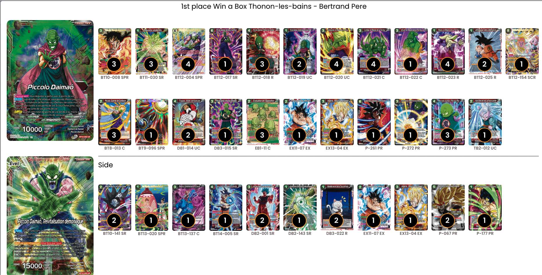 Decklist de Bertrand Pere