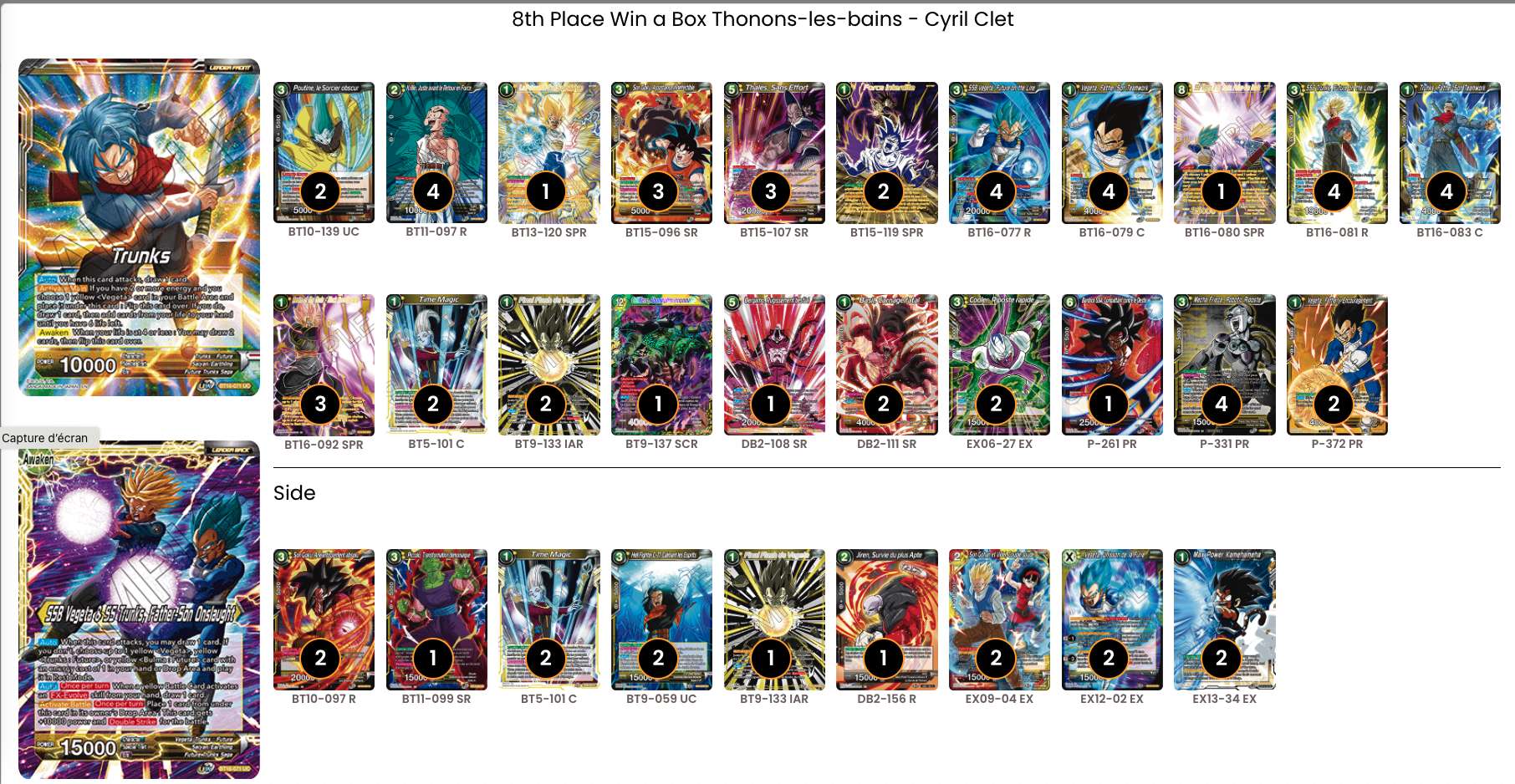 Decklist de Cyril Clet