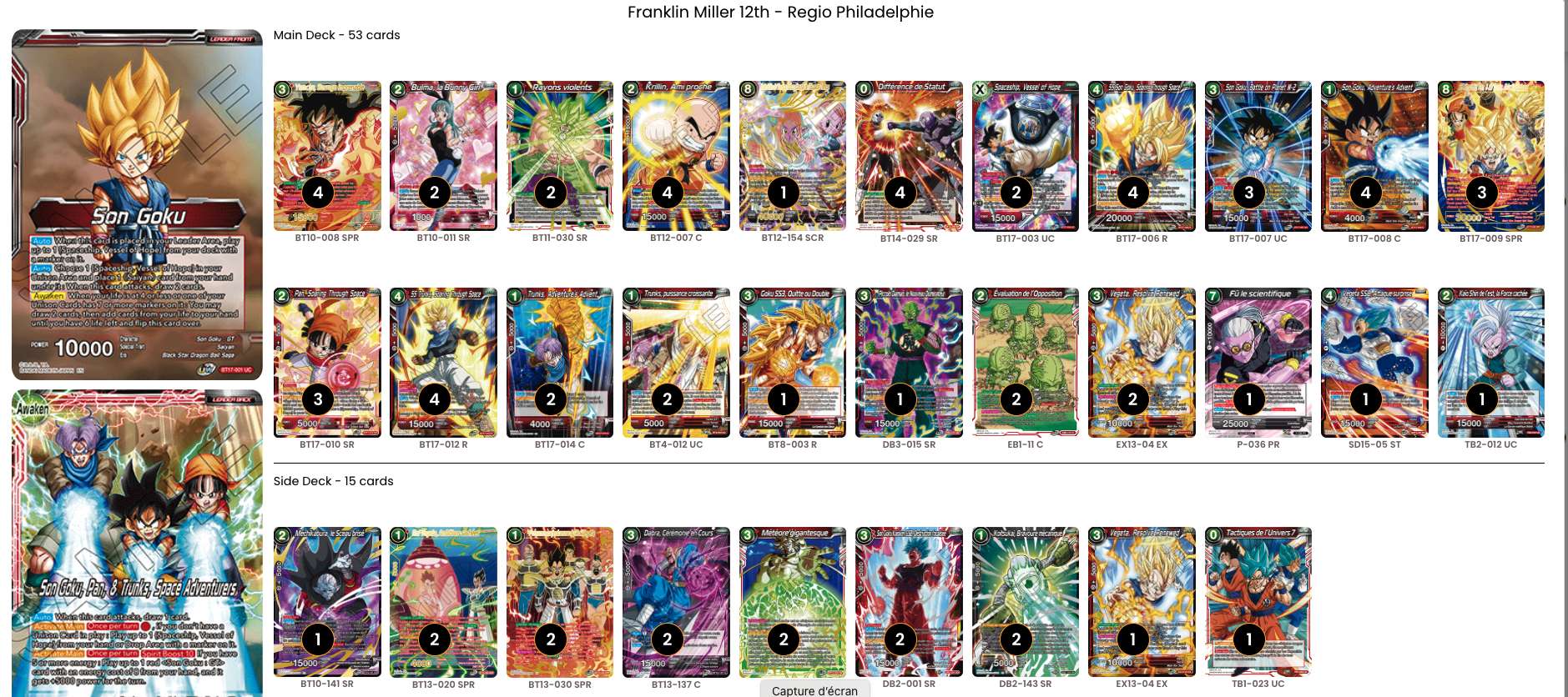 Decklist de Frank Miller