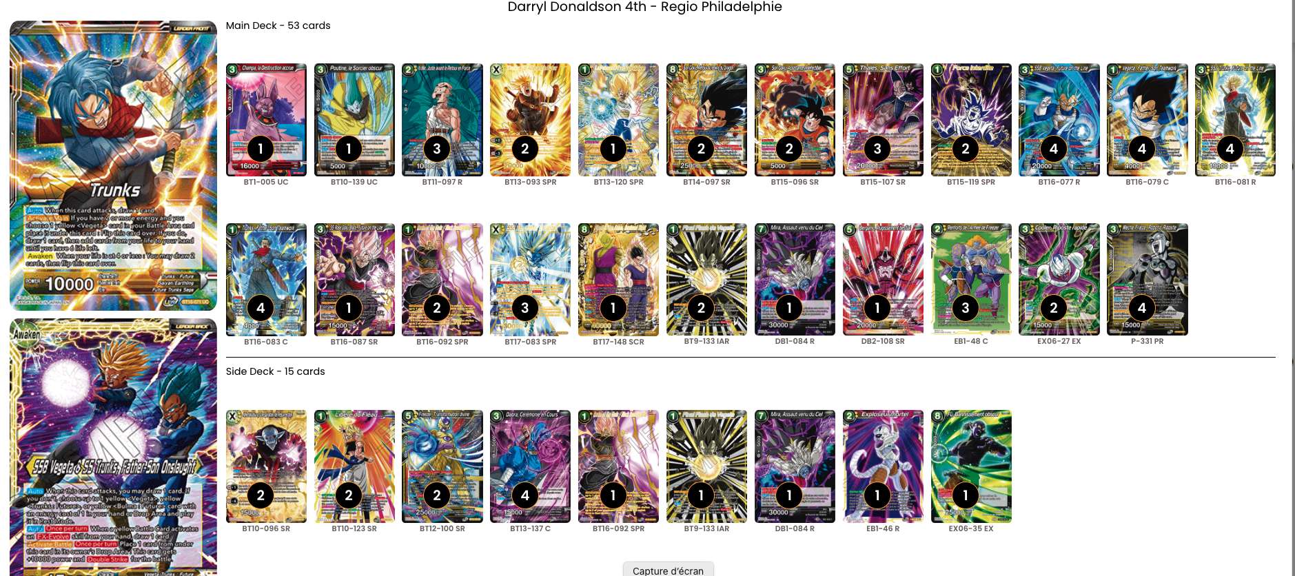 Decklist de Darryl Donaldson