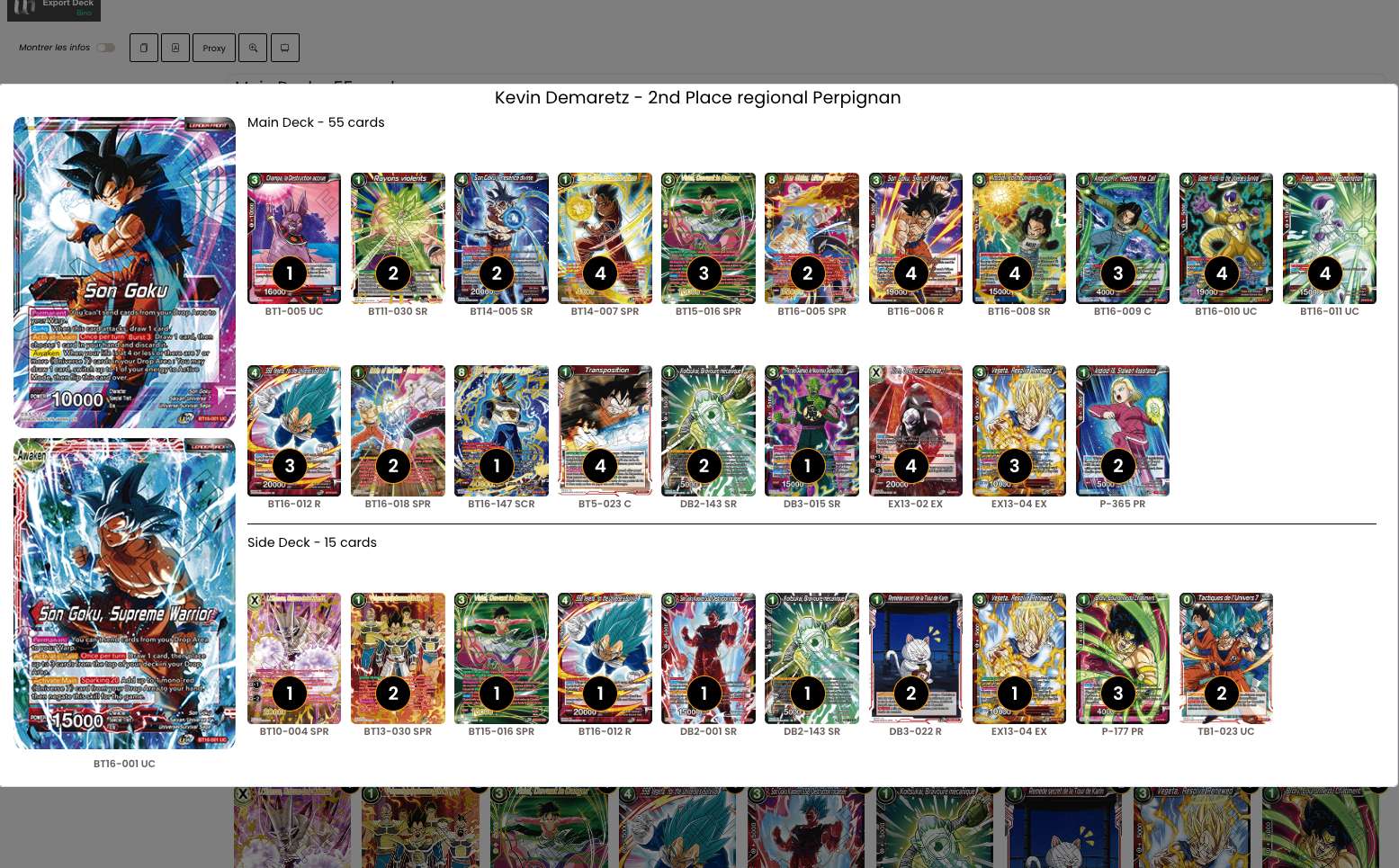 Decklist de Kevin Demaretz