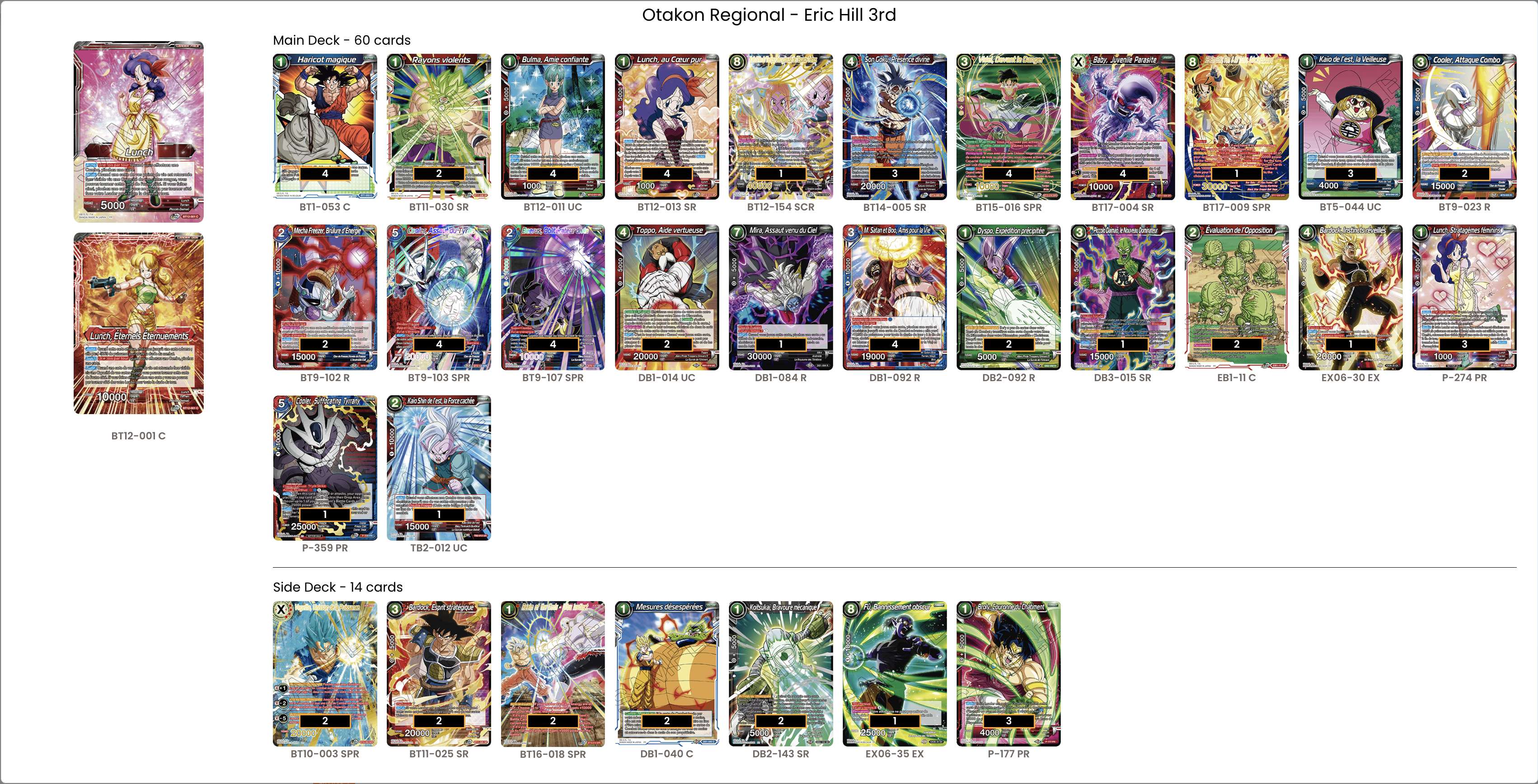 Decklist de Eric Hill