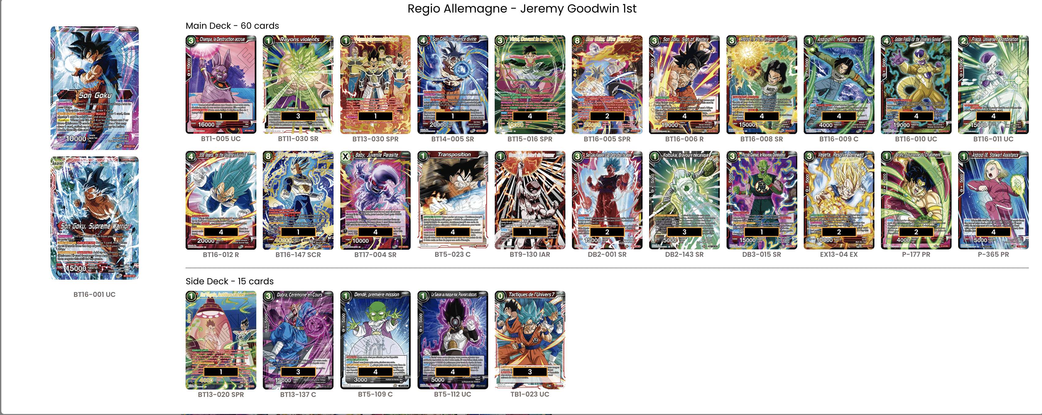 Decklist de Jeremy Goodwin