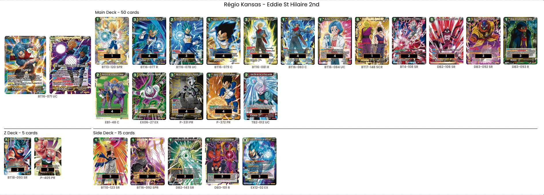 Decklist de Eddie St Hilaire