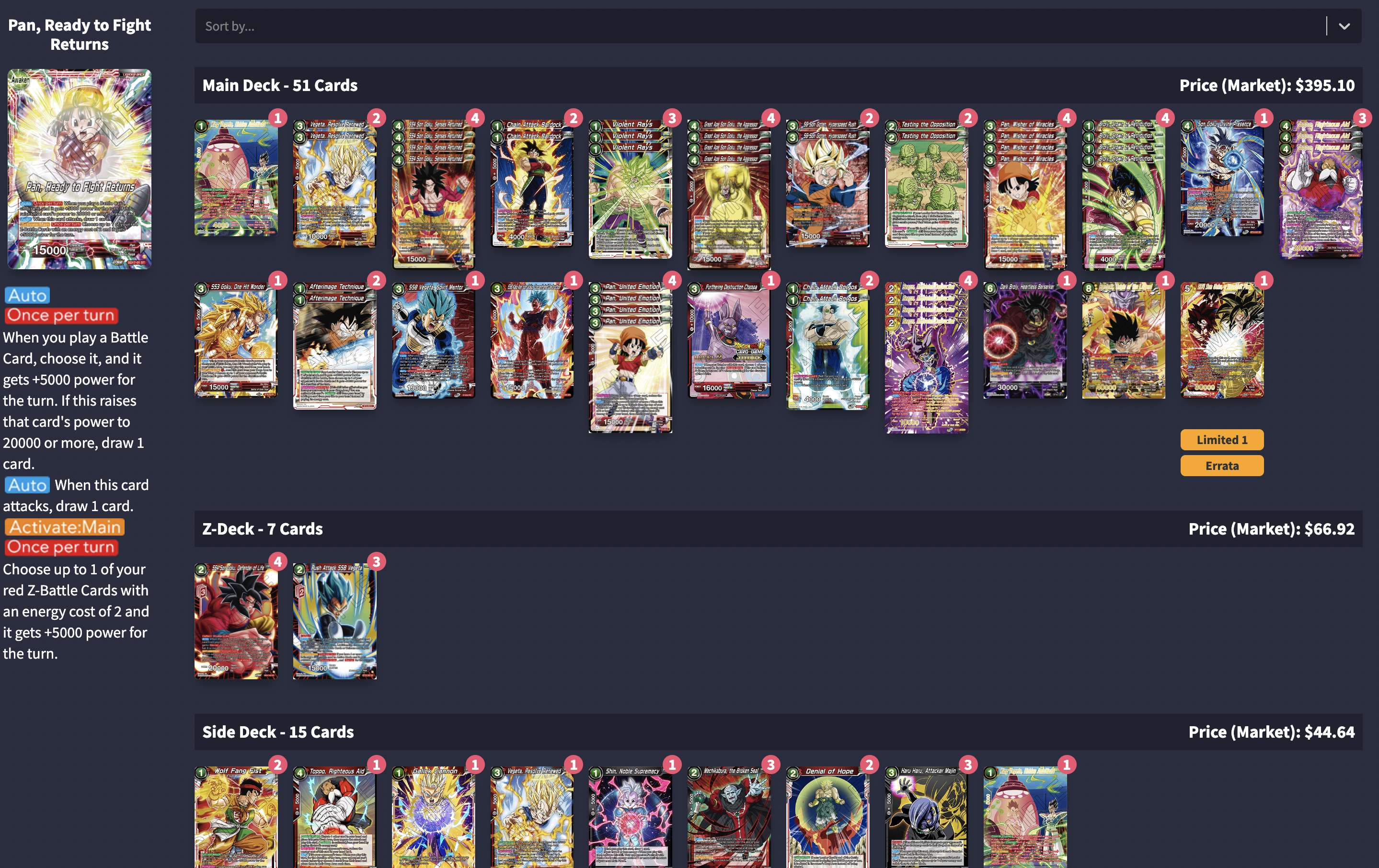 Decklist de Timothy Palacios