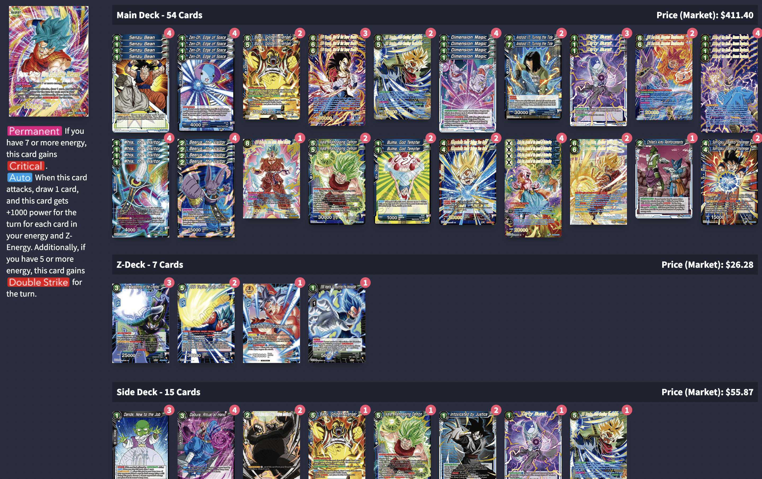 Decklist de Tommy Vi