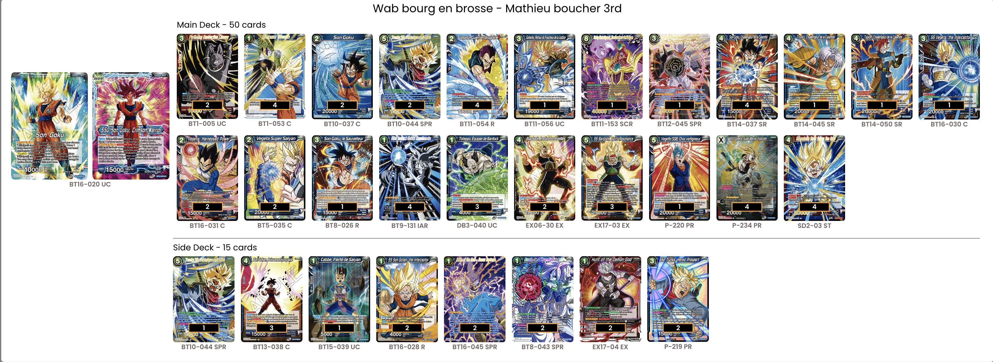 Decklist de Mathieu Boucher