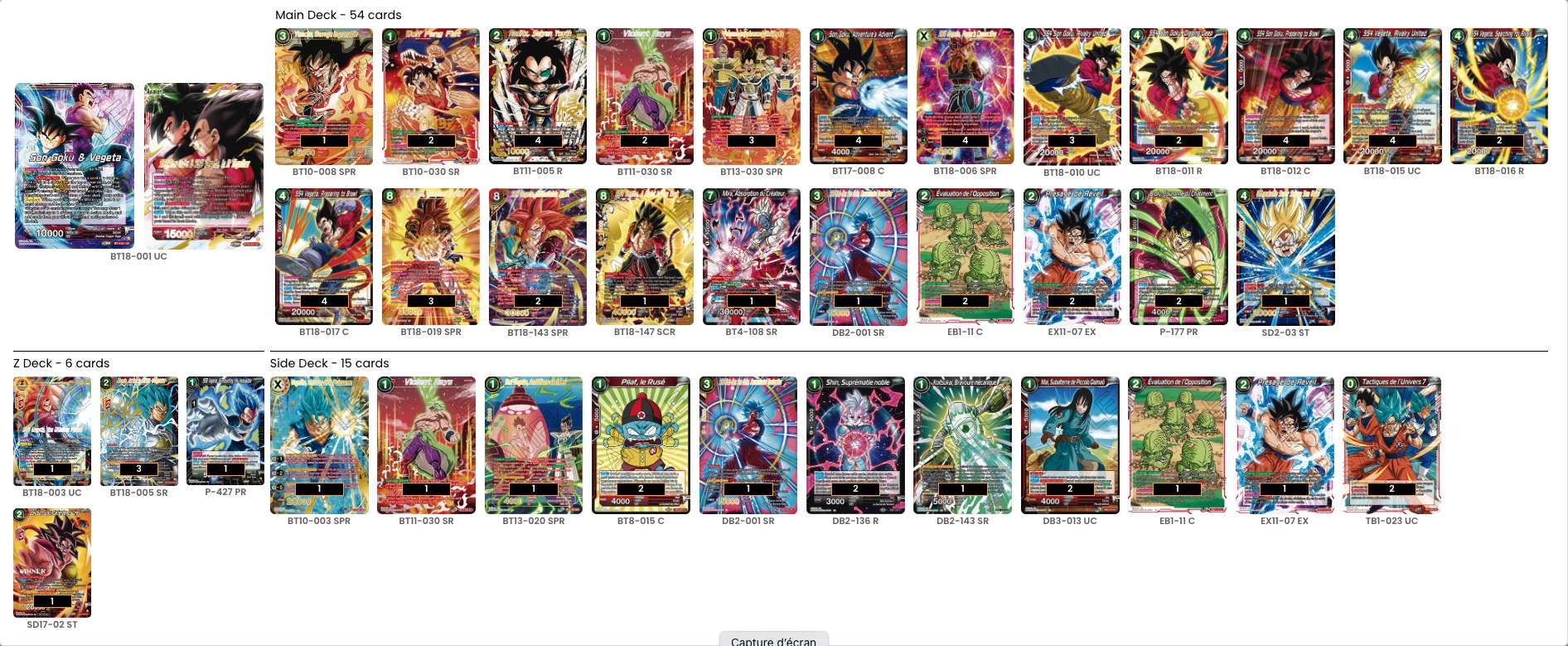 Decklist de Ryan Roubinet