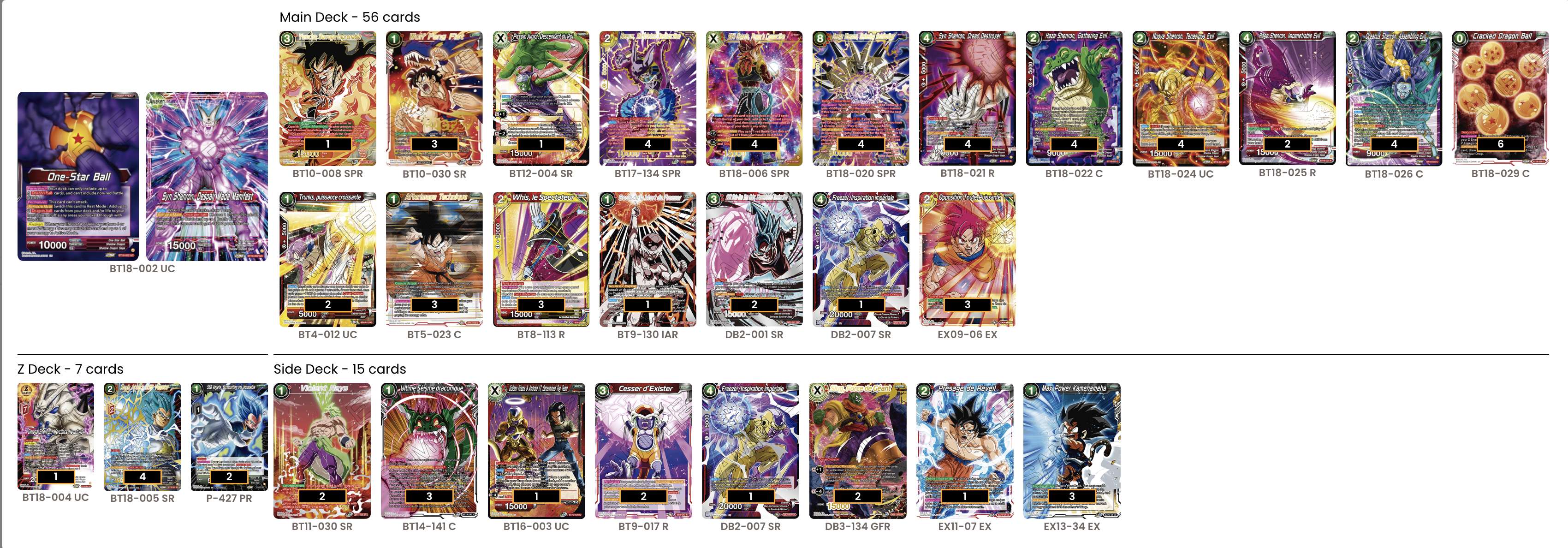 Decklist de Caomhan Reid