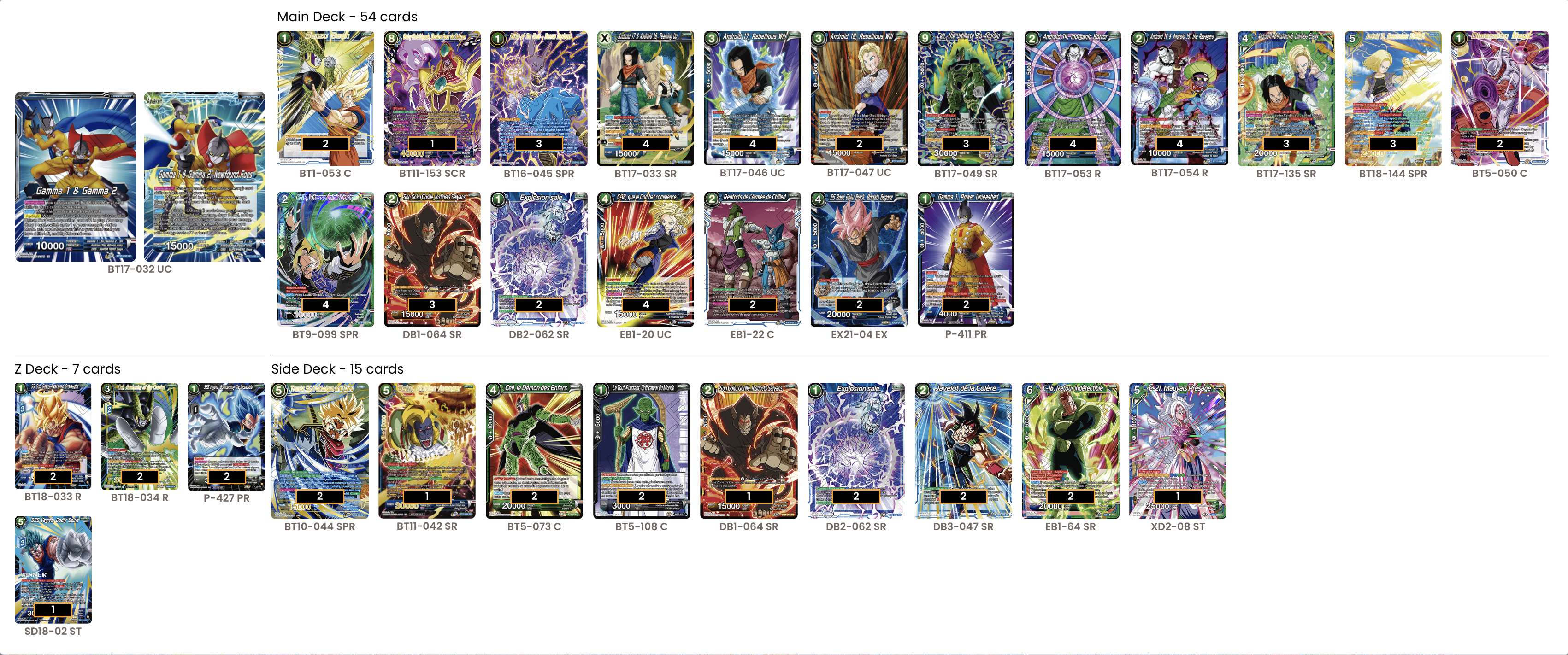 Decklist de Vittorio Zugno