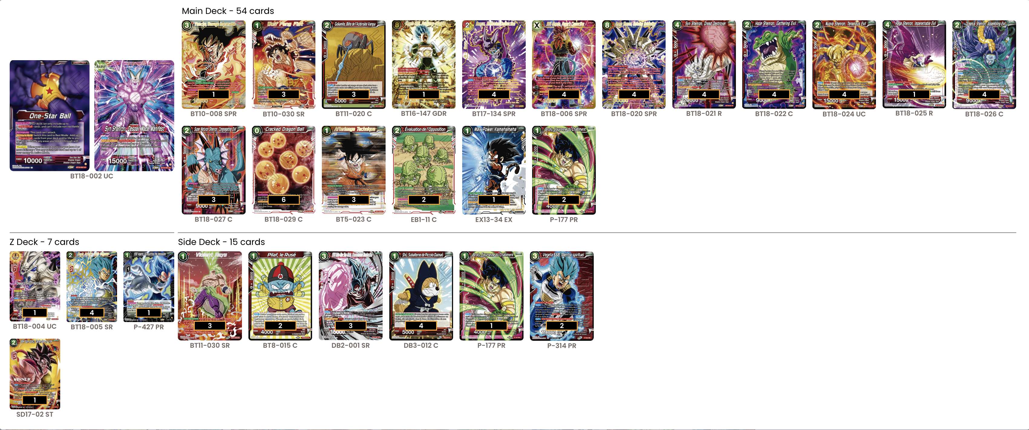 Decklist de Philip Tarpini