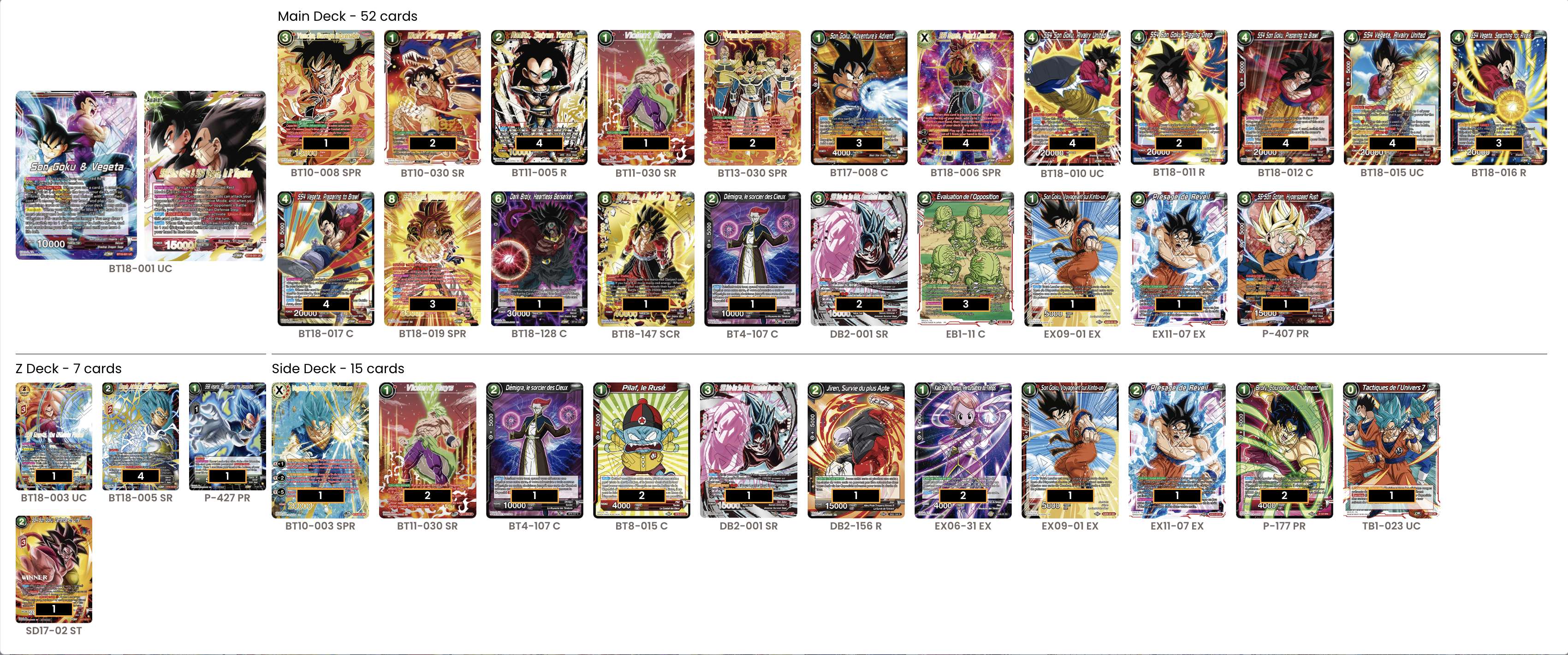 Decklist de Matthias Baud