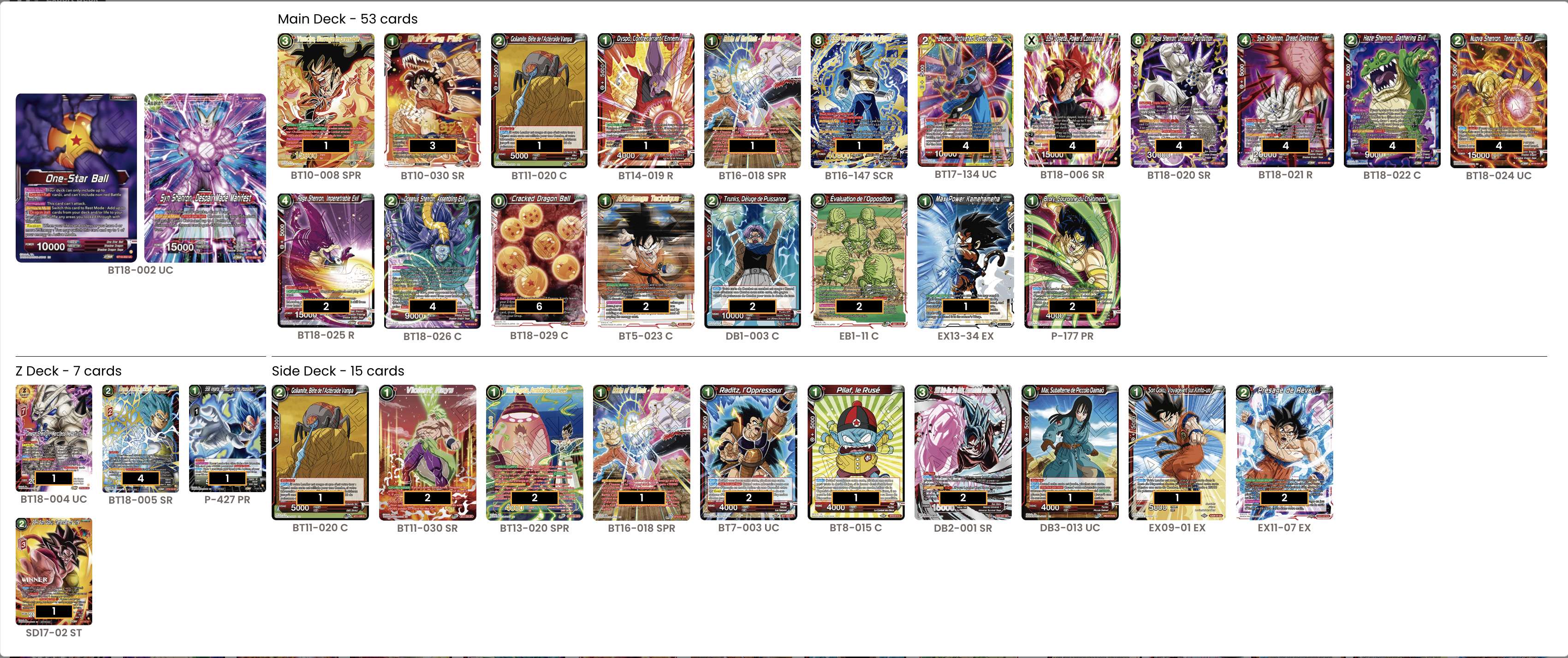 Decklist de Alexis Lenclud