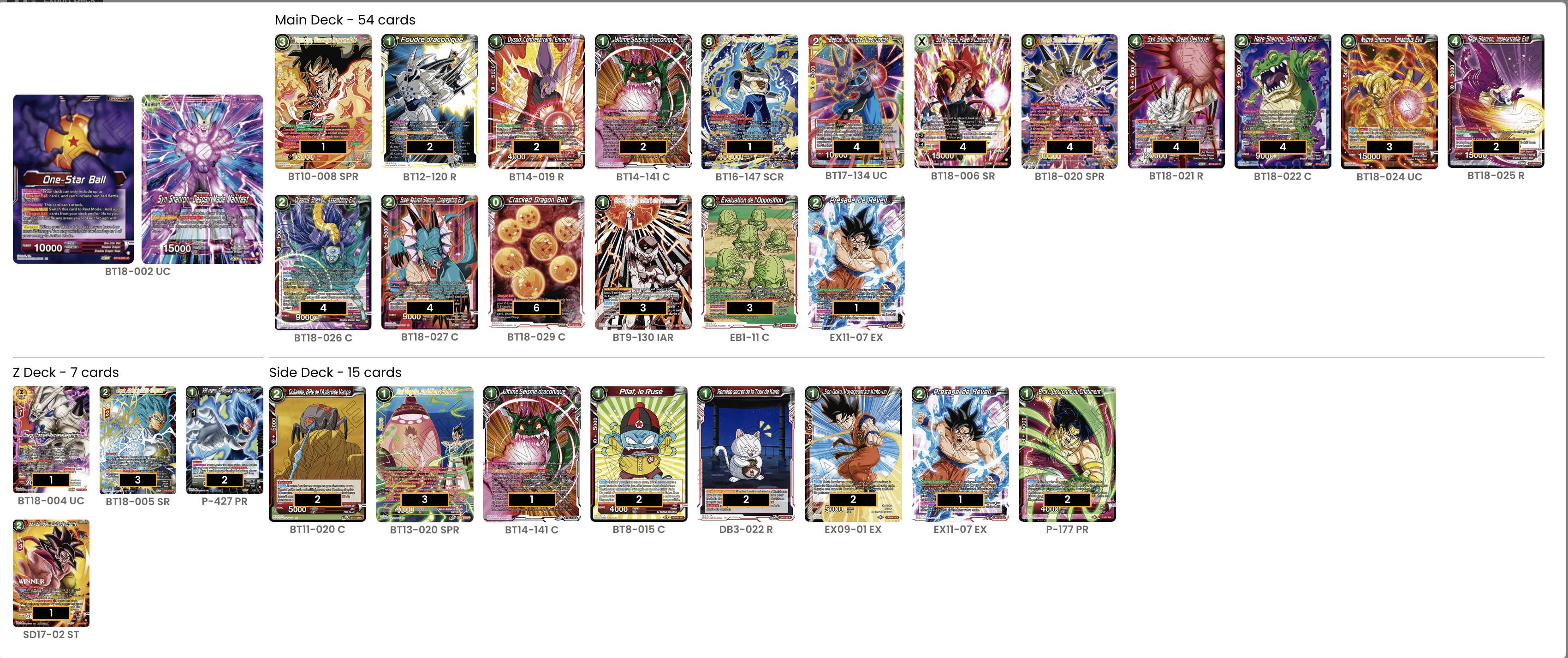 Decklist de Sébastien Brulon