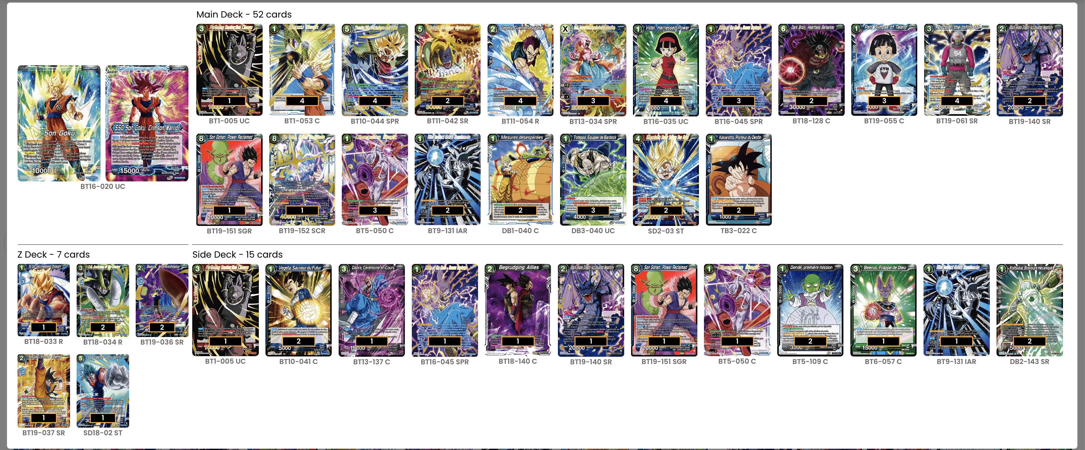 Decklist de Markus Kantarci