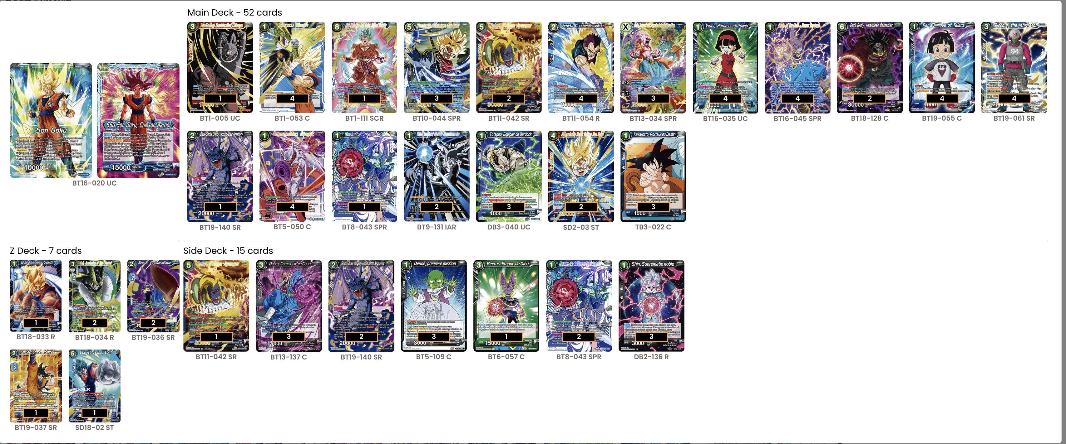 Decklist de Marcel Russell