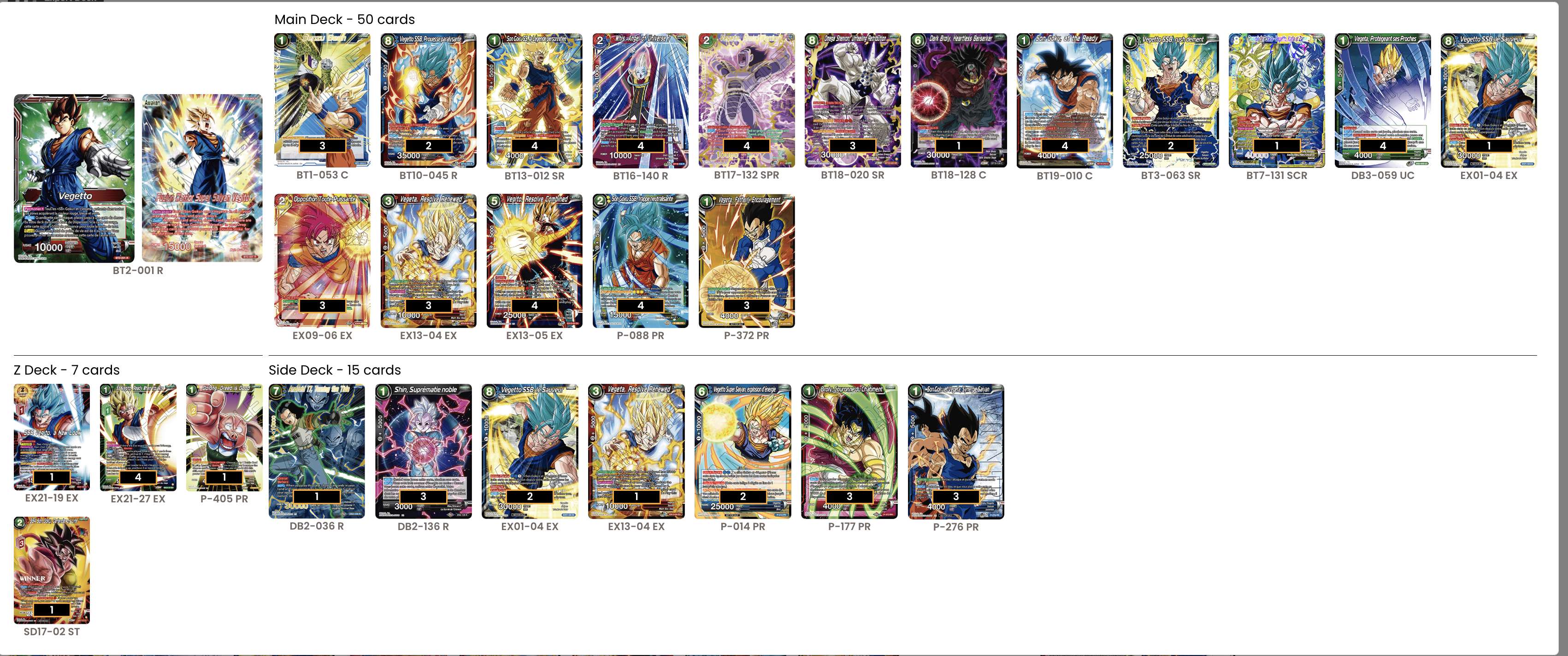 Decklist de Joshua Arzuaga