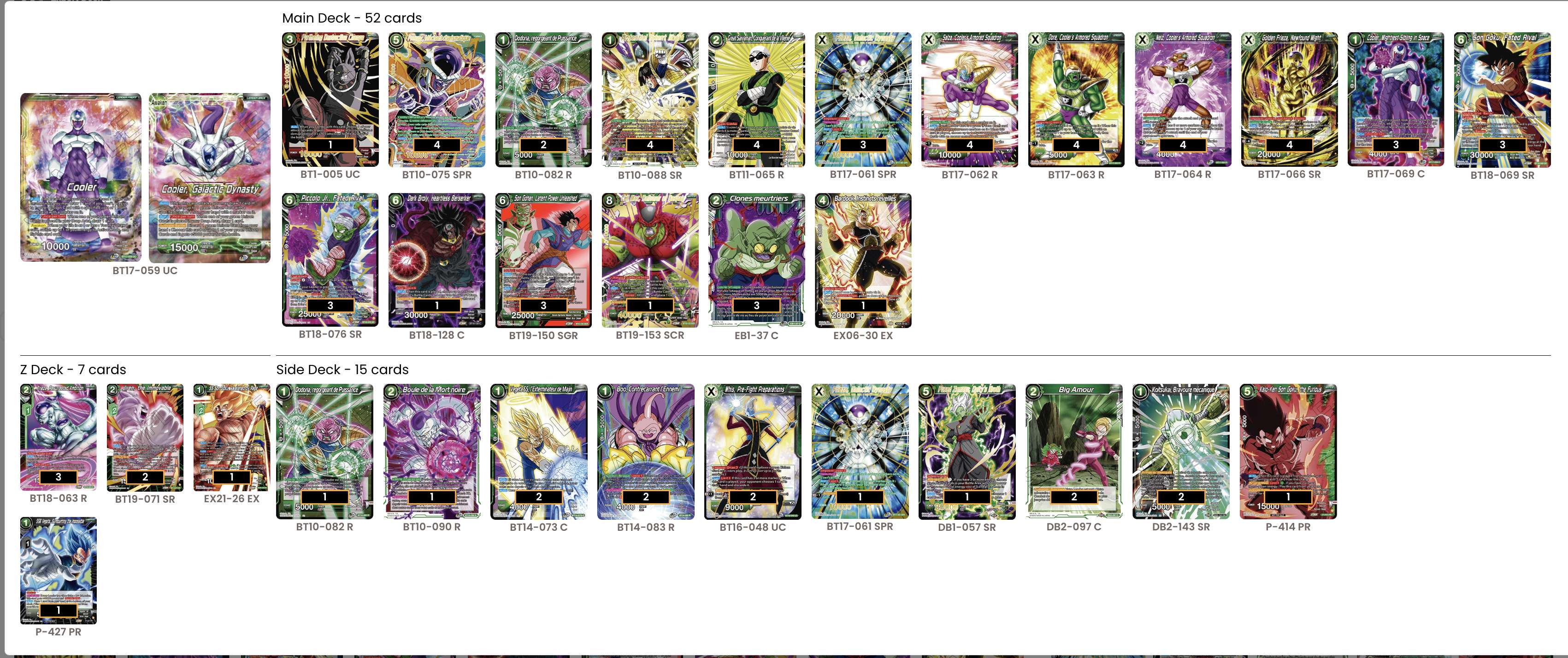 Decklist de Allen Lu