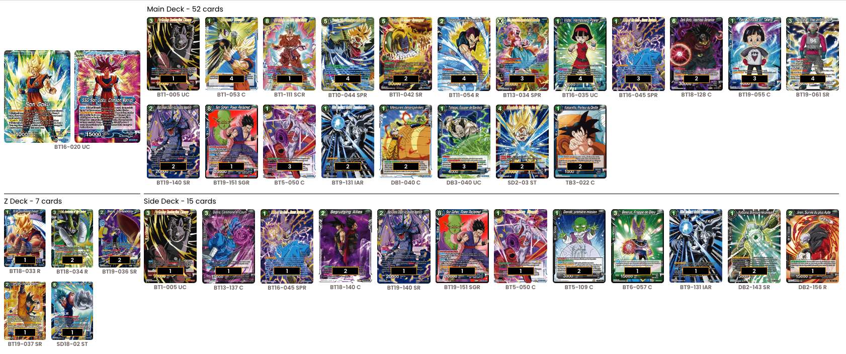 Decklist de Joey Paladino