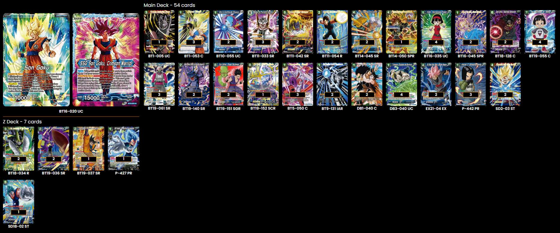 Decklist de Daniel Dalbey