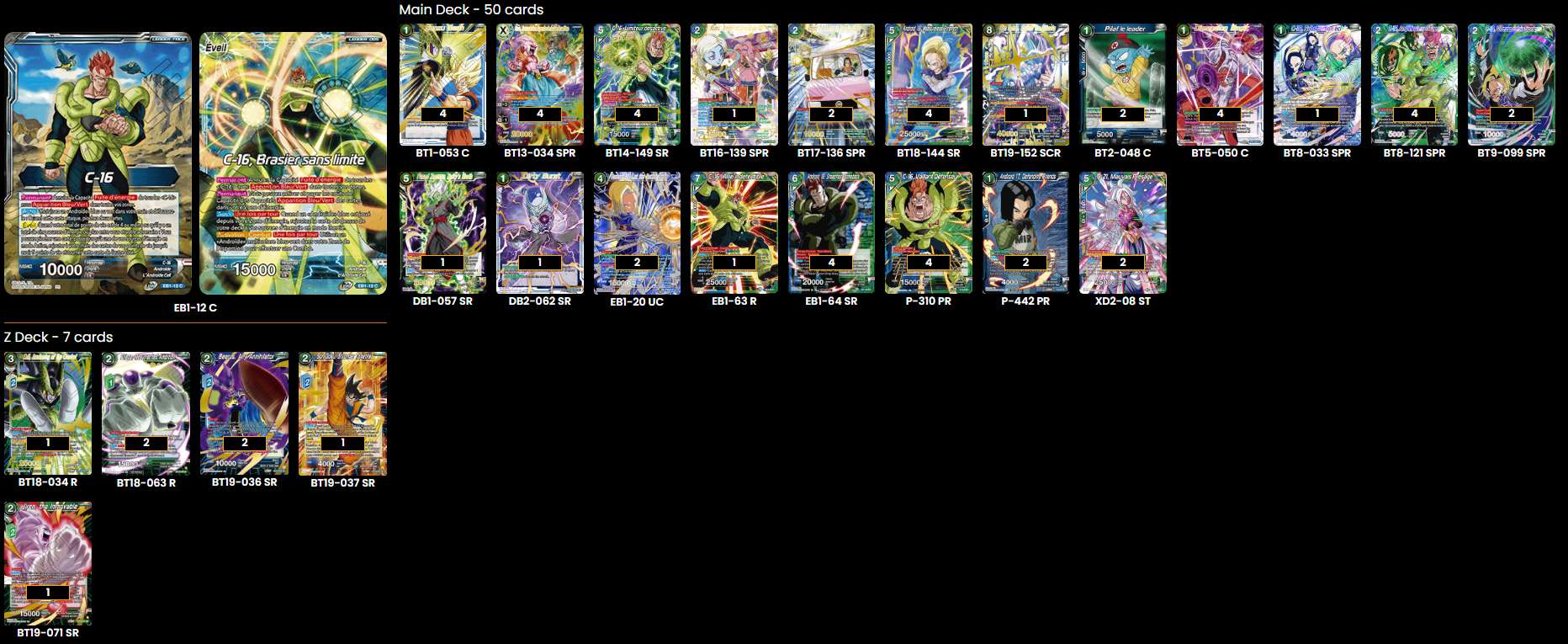 Decklist de Christopher Lindberg