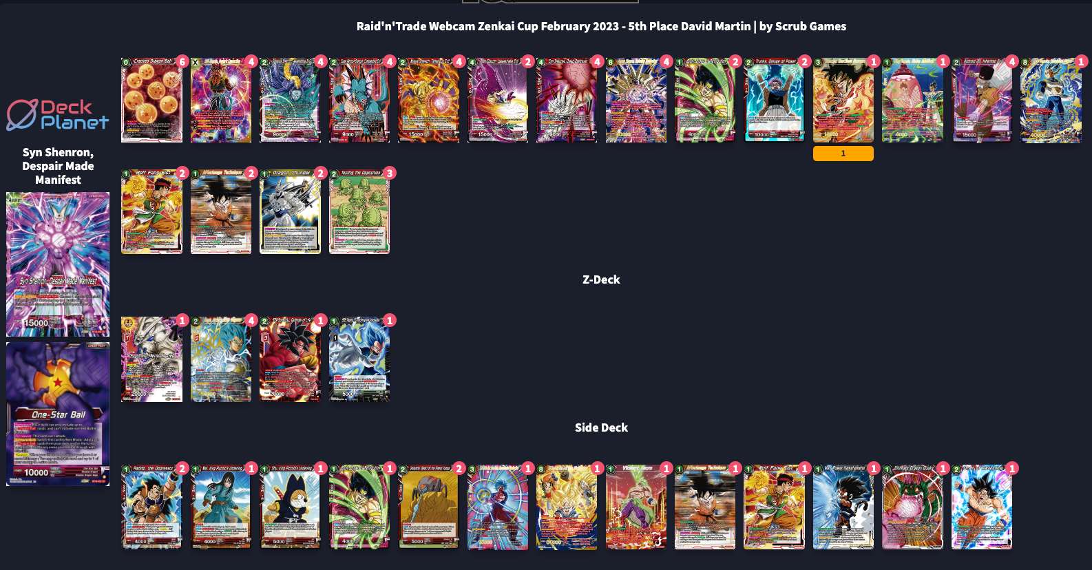 Decklist de David Martin