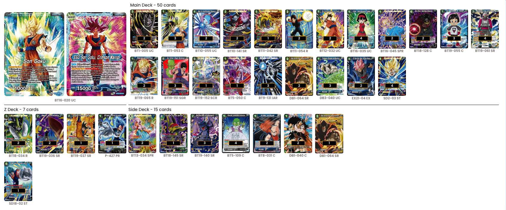 Decklist de Robert Rietze