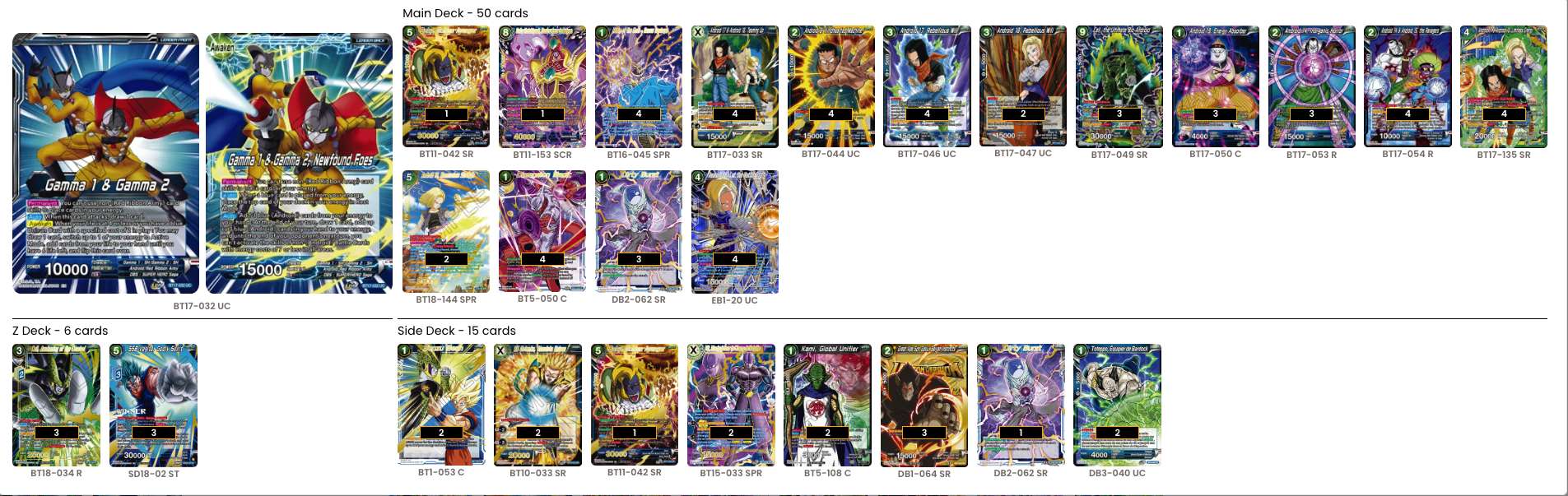 Decklist de Oliver Symonds