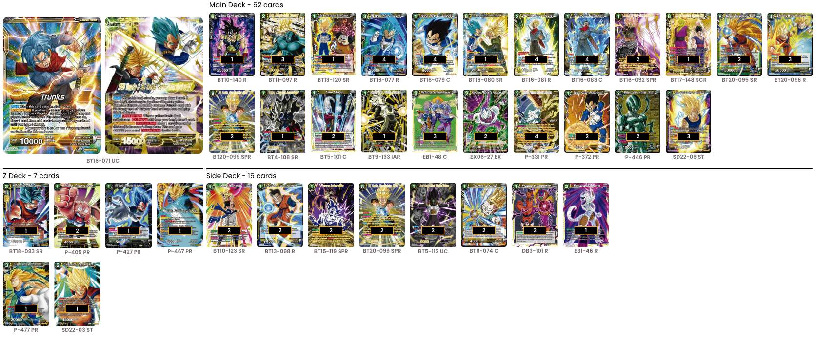 Decklist de Jun Teoh