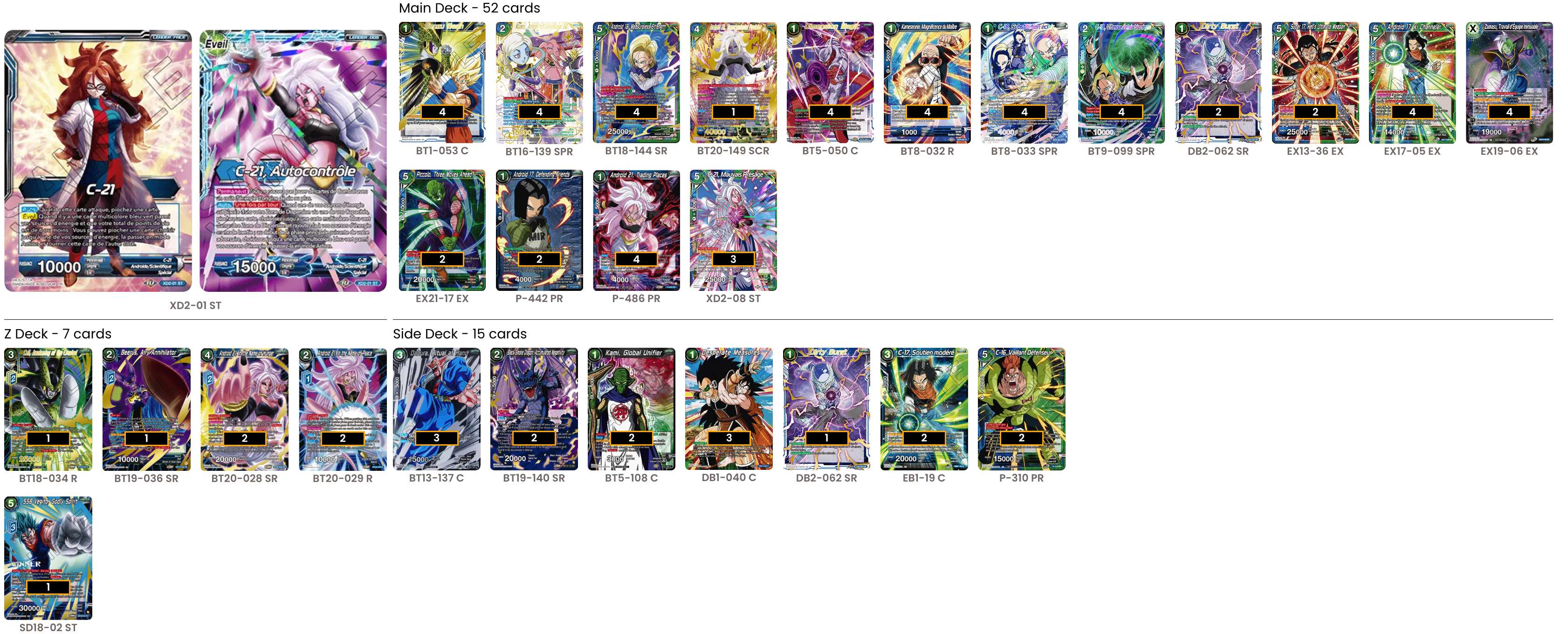 Decklist de David Brinzo