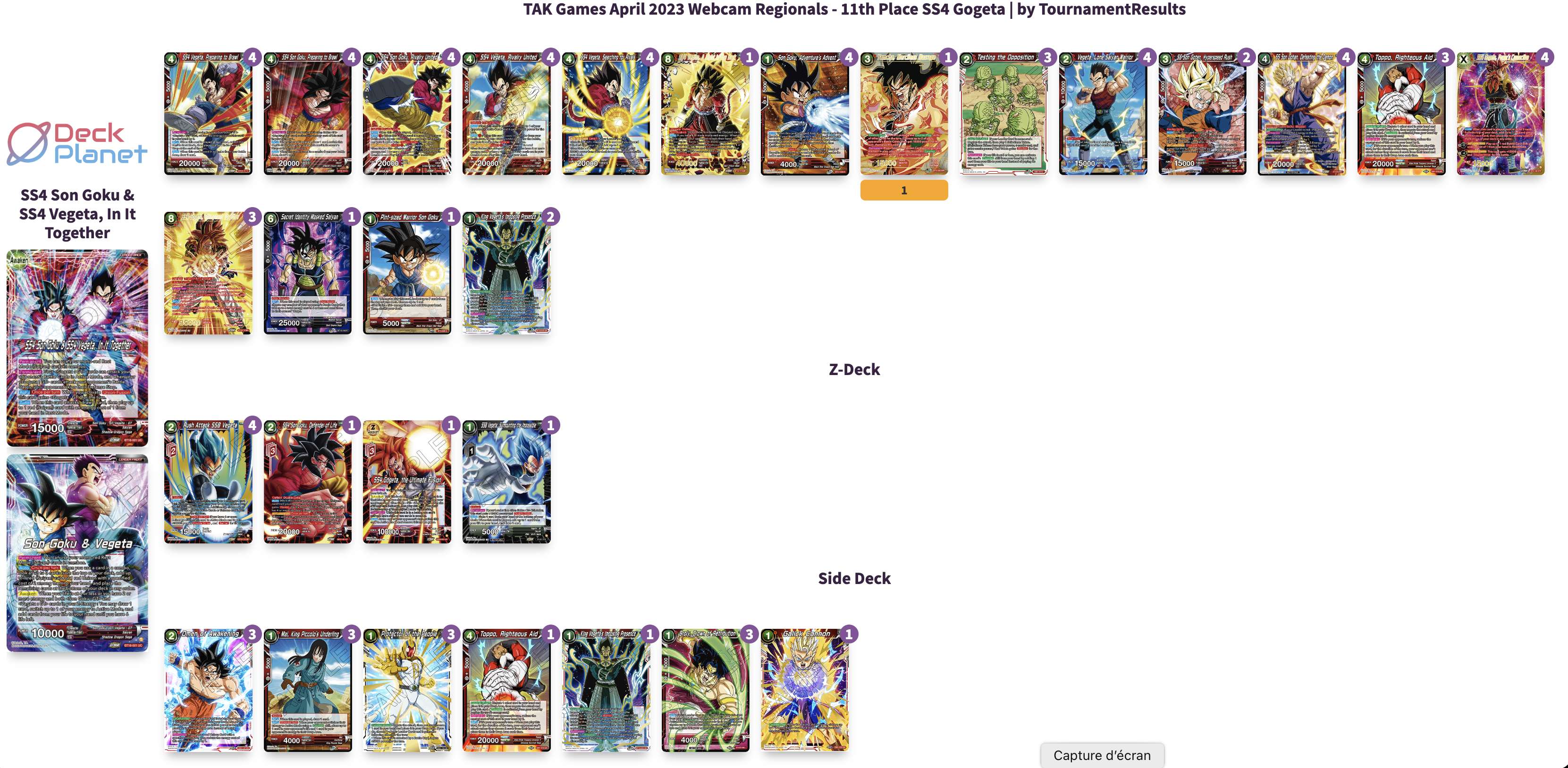 Decklist de Zackary O'Donoghue