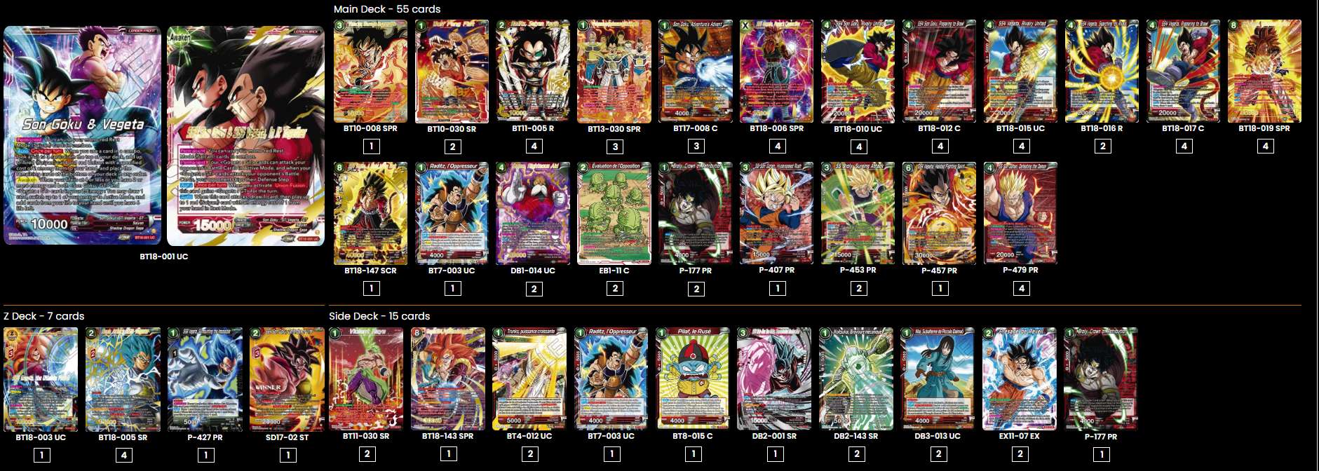 Decklist de Ryan Roubinet