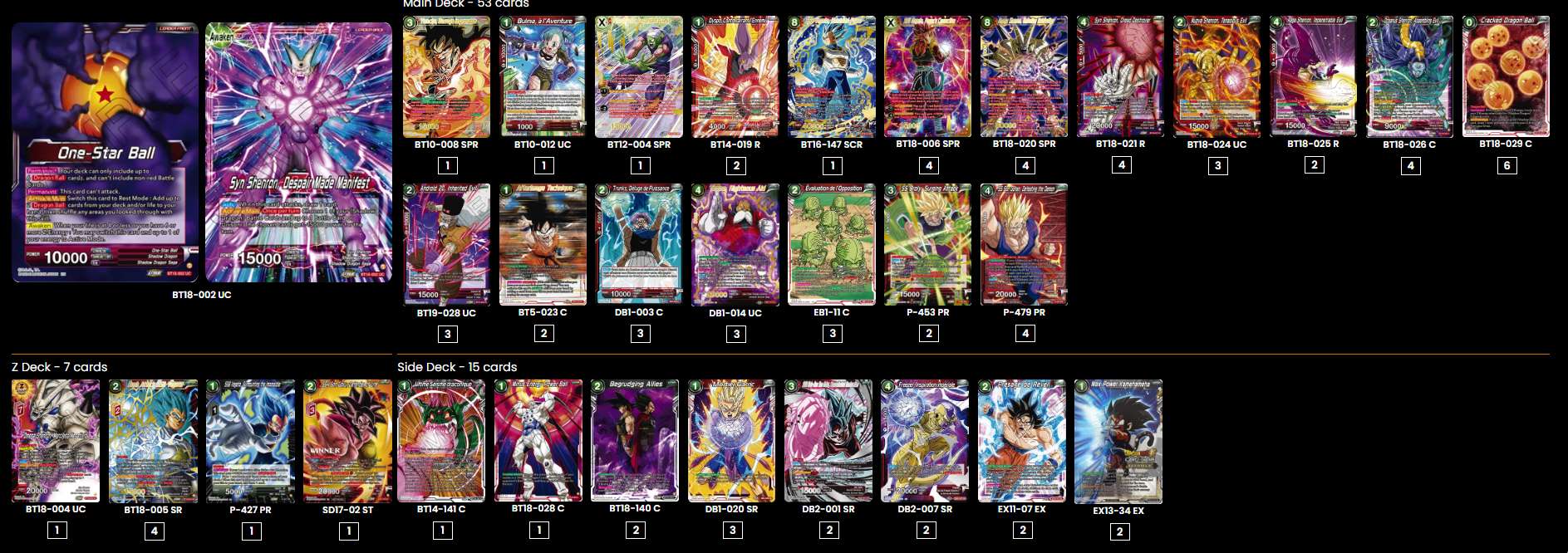 Decklist de Caomhan Reid