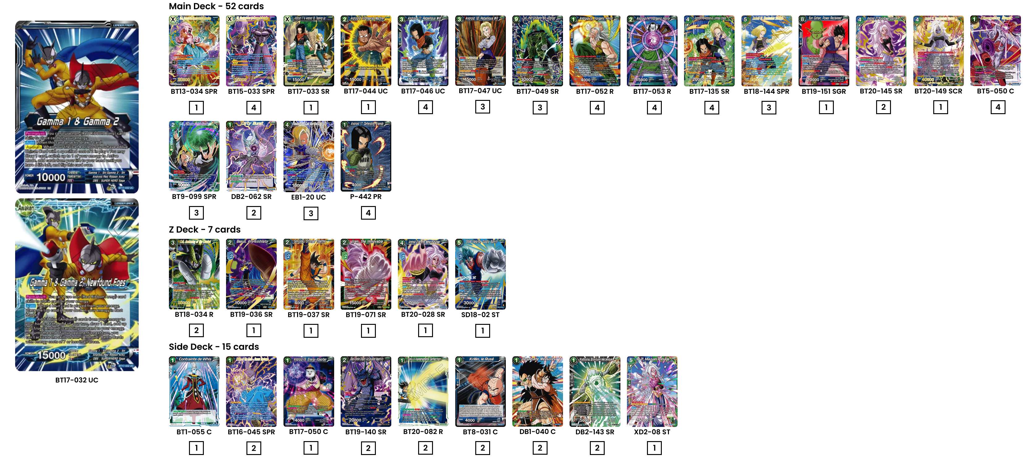 Decklist de Javier P.