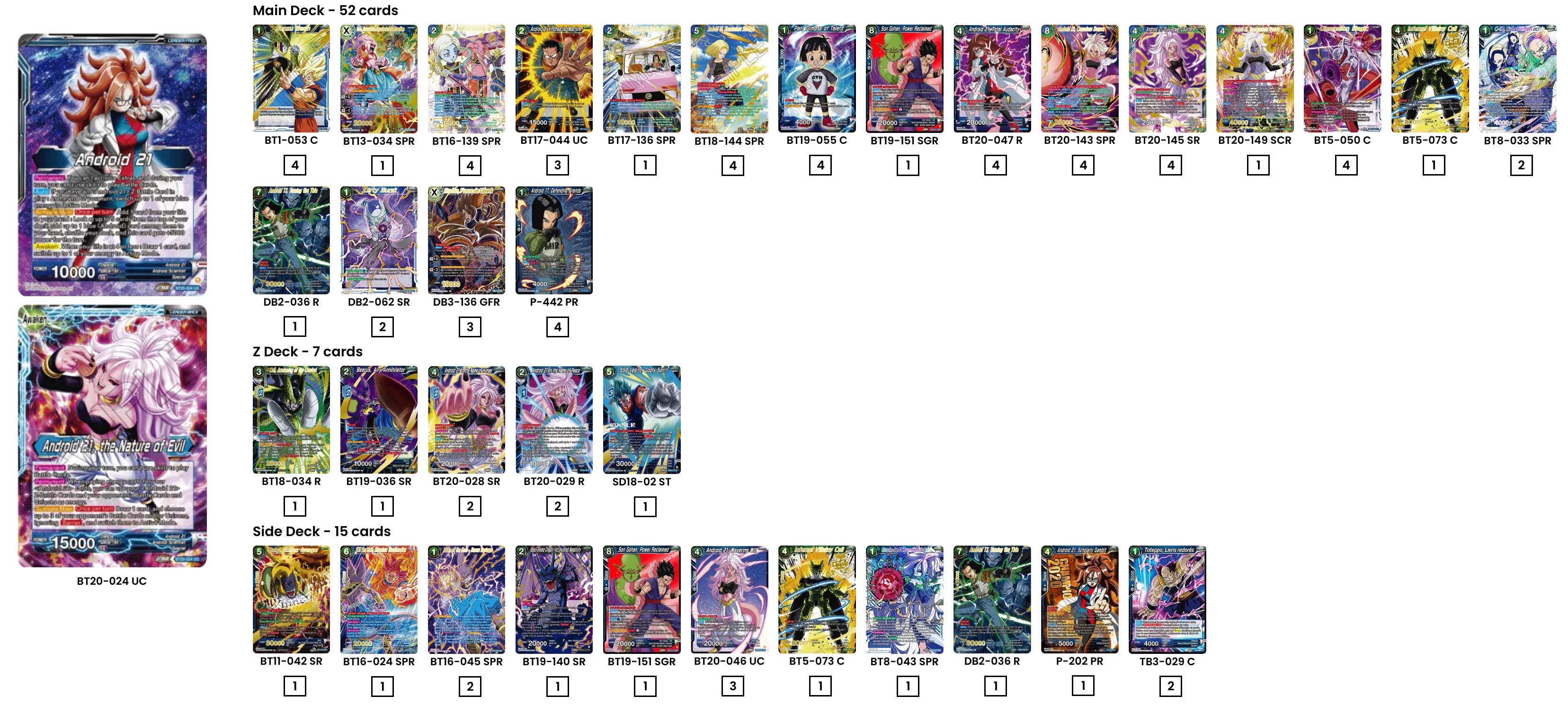 Decklist de Grady Hughes