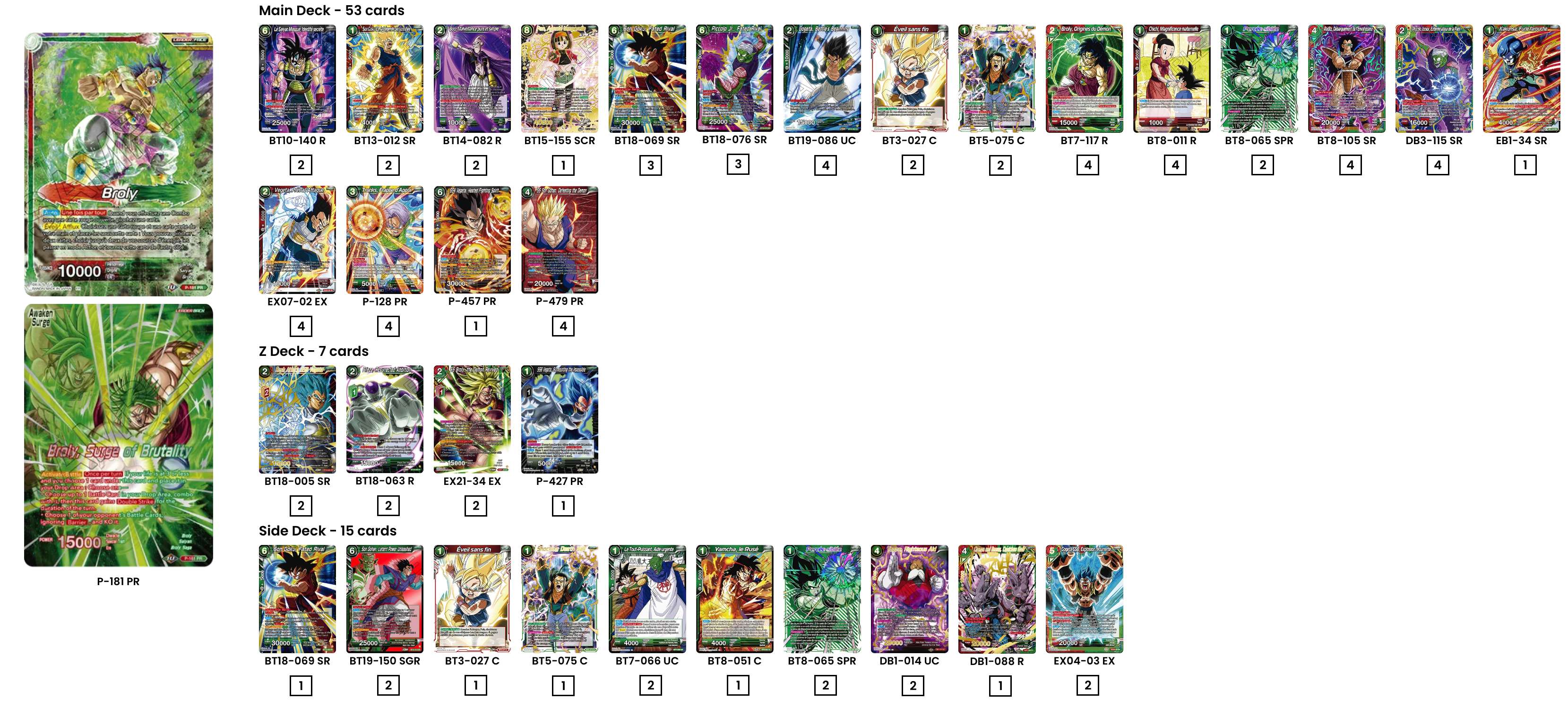 Decklist de Dane Reichenbach