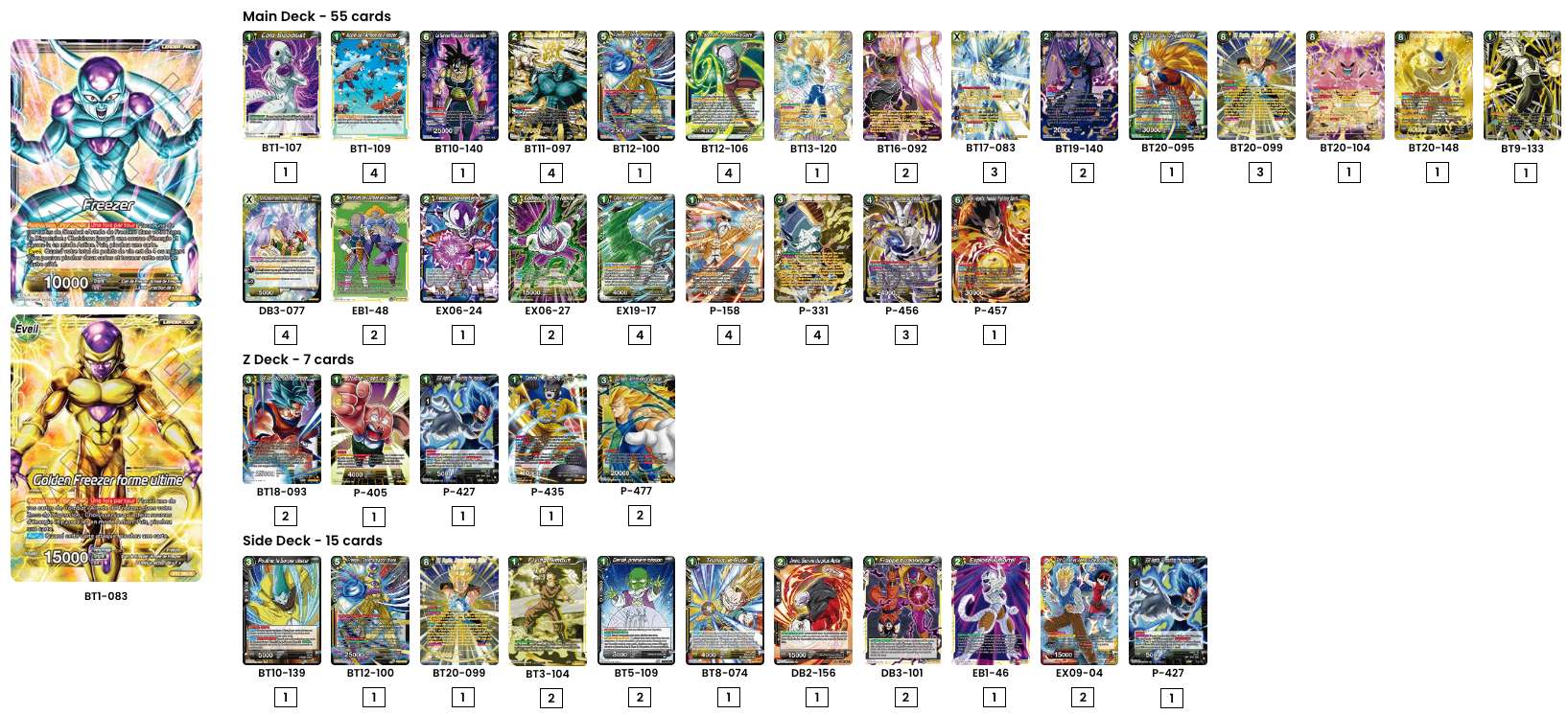 Decklist de Dane Reichenbach