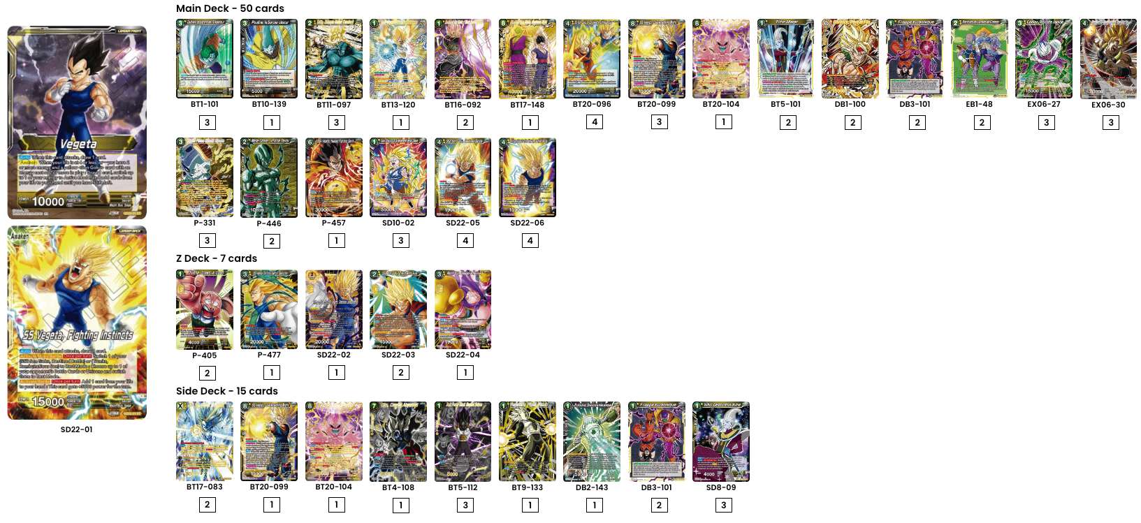 Decklist de Dillon Warren