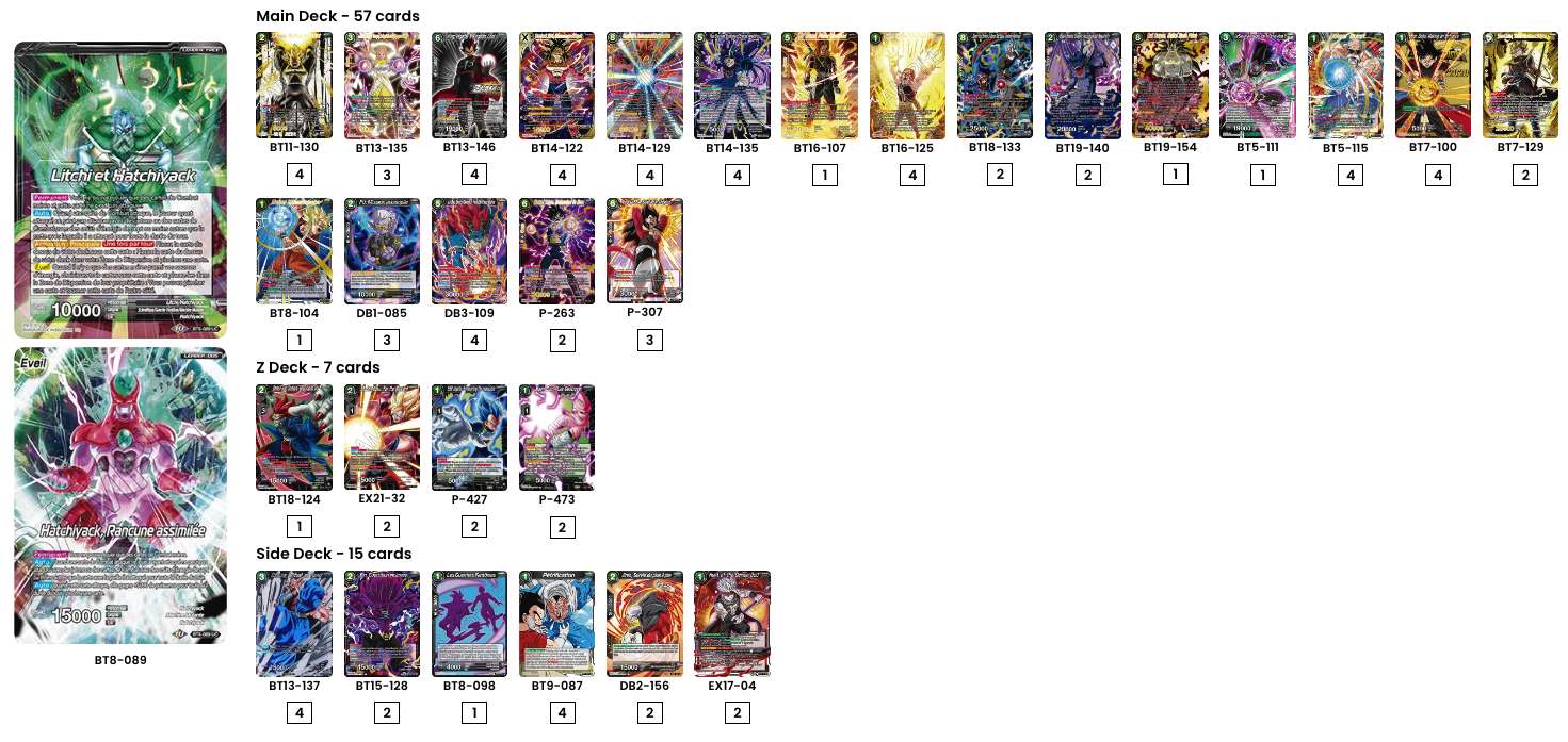 Decklist de Moamin Saaid