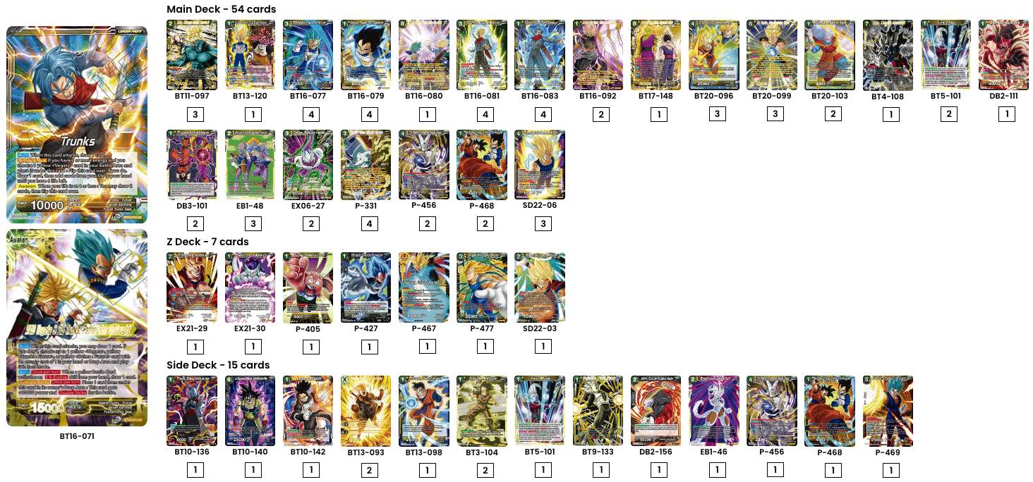 Decklist de Blake Hammond