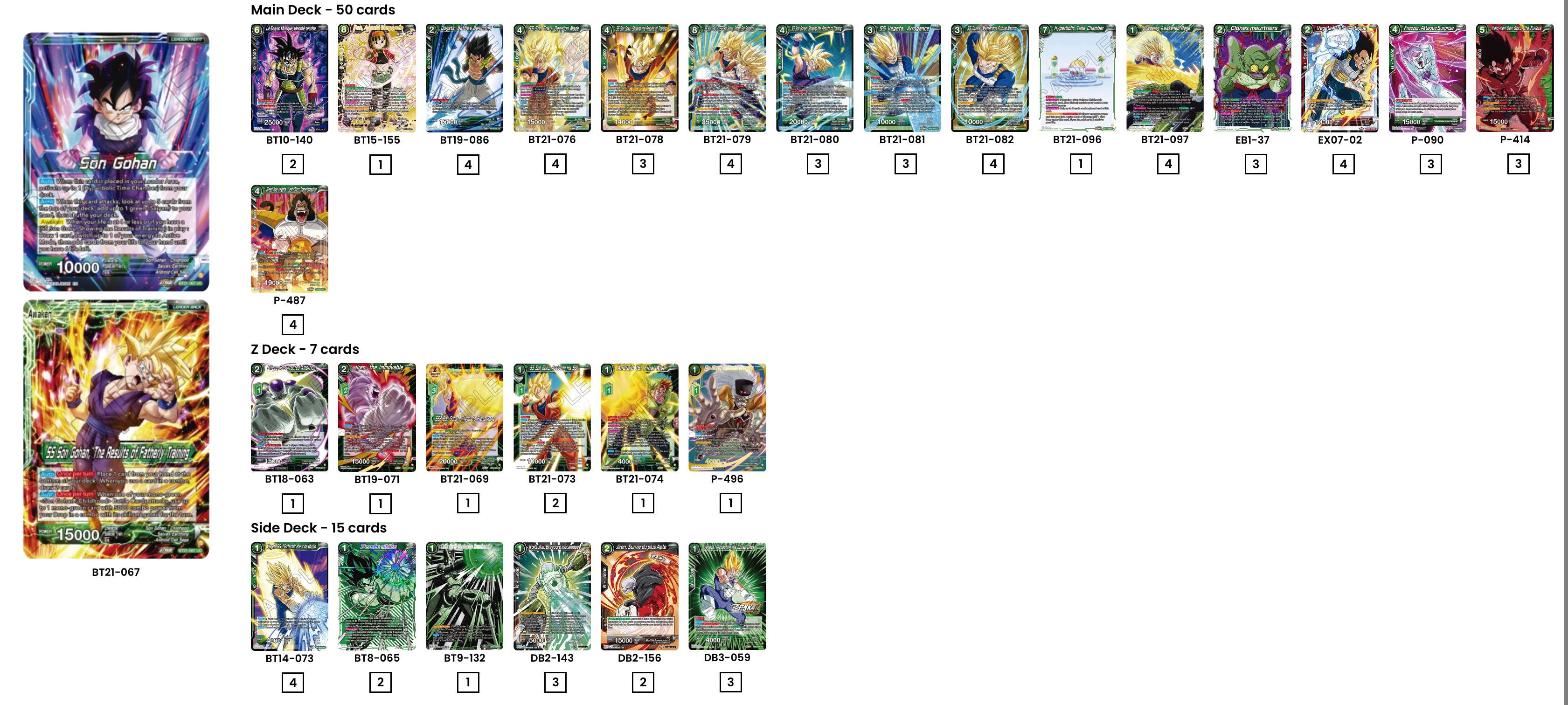 Decklist de Robert Rietze