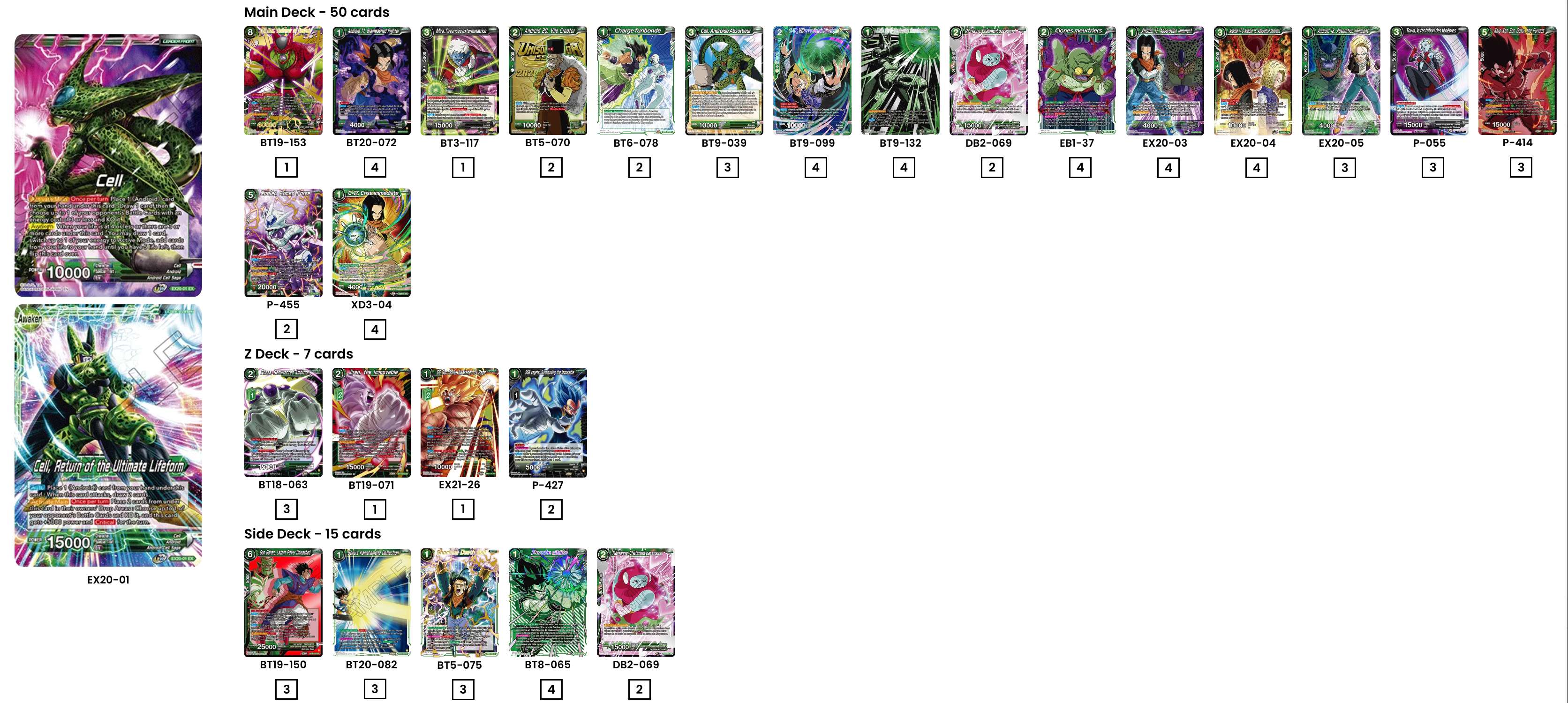 Decklist de Baptiste Arnault