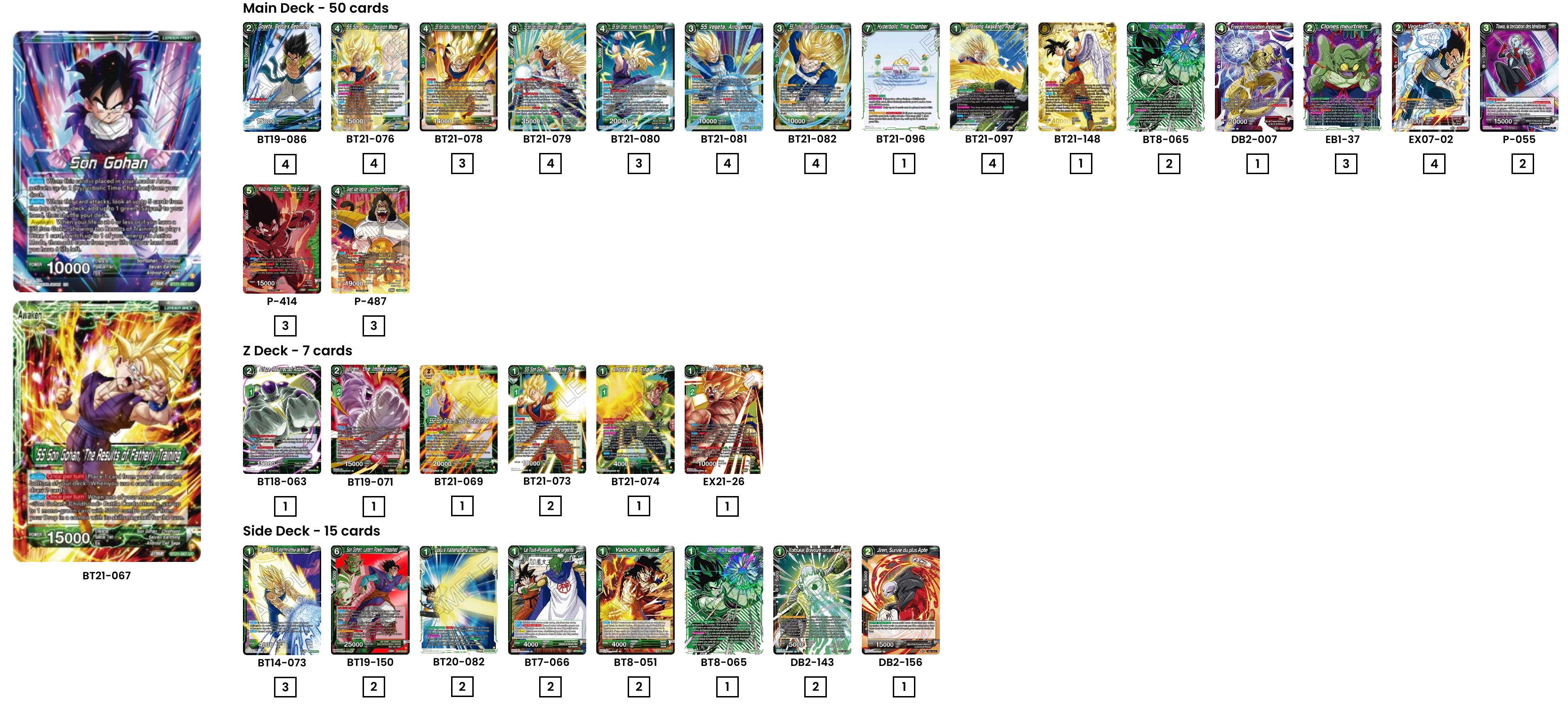 Decklist de Axl Bell